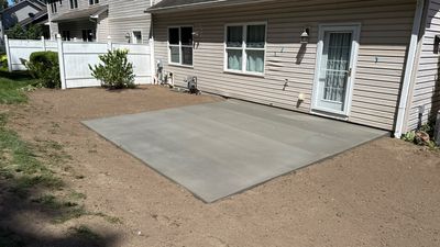 Broom Finished Patio 