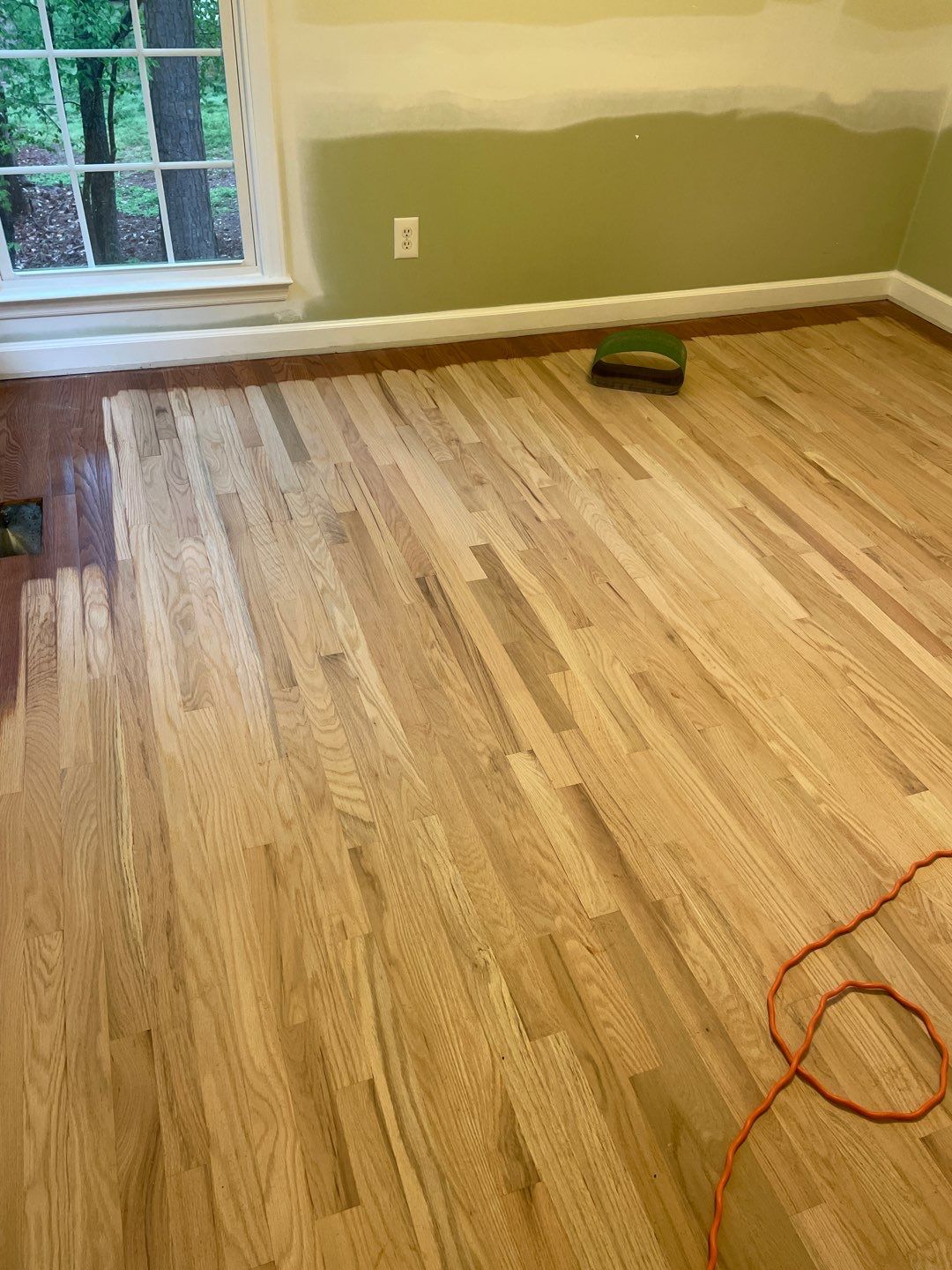 Red oak floor refinishing by Accent Custom Floors