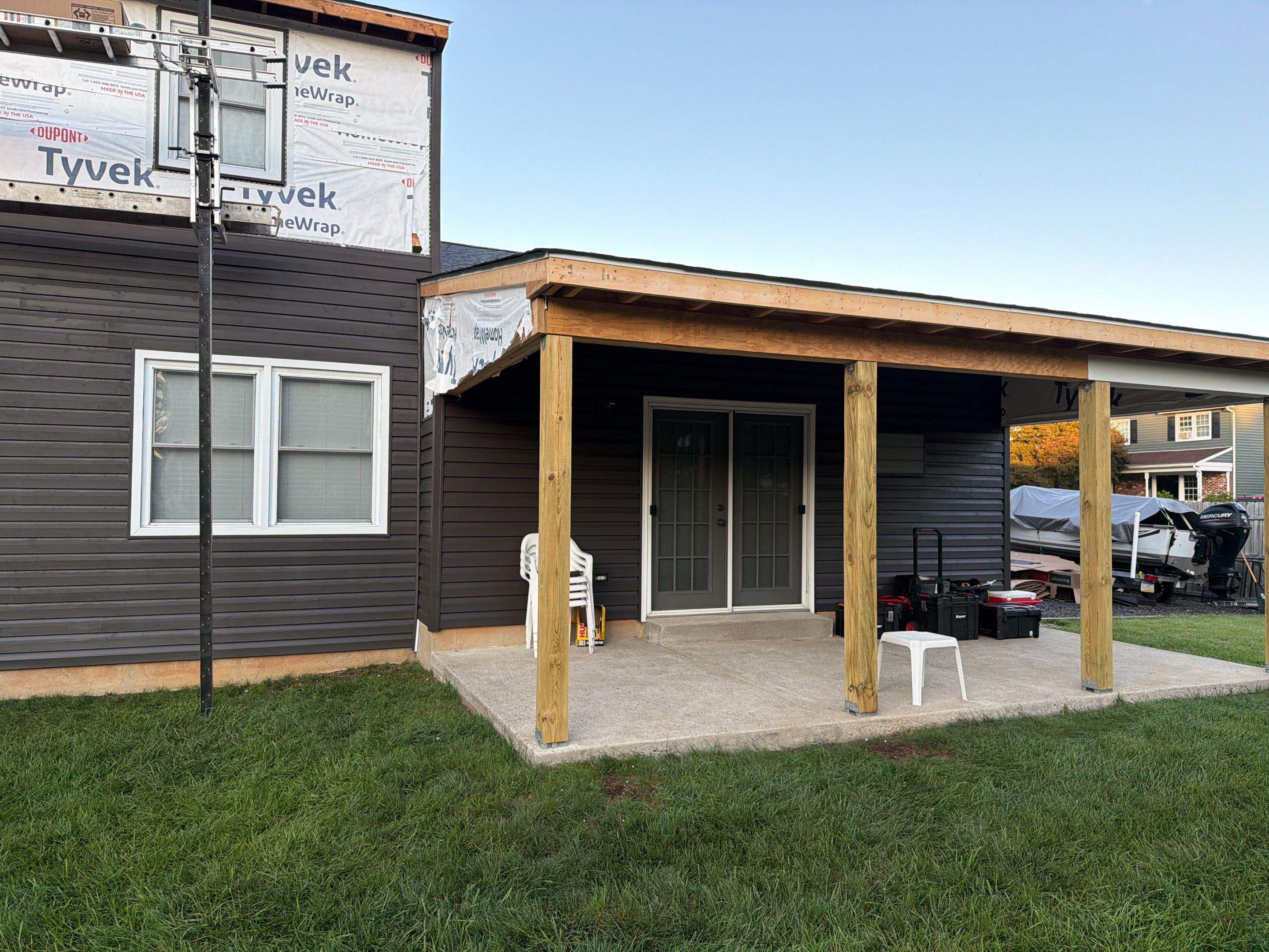 Fairless Hills Exterior Remodel with GAF Roofing and Charcoal Vinyl Siding by Stofan Construction LLC