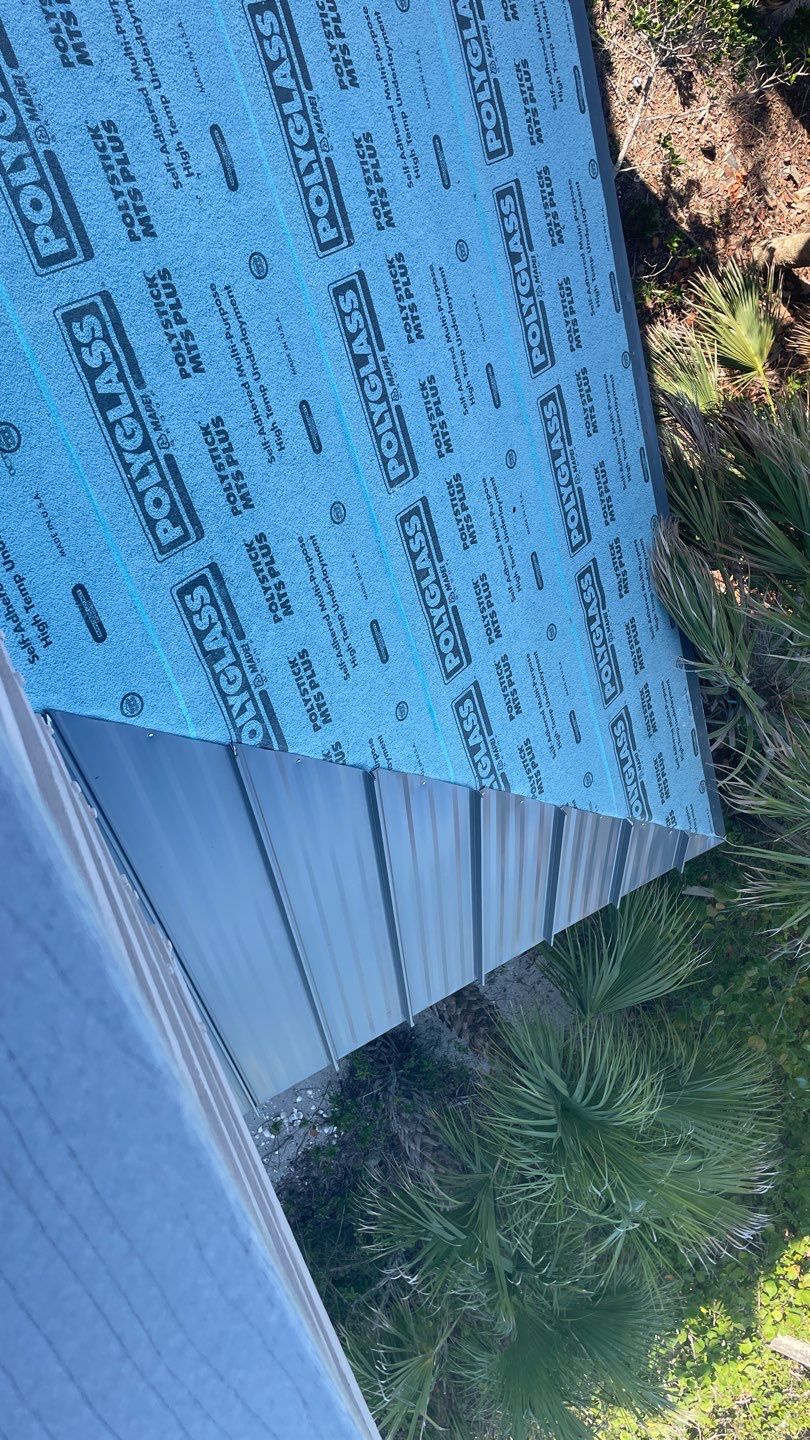 Residential Roofing Installation using Gulf Coast Metals Gulf Seam Panels by Four Peaks Roofing