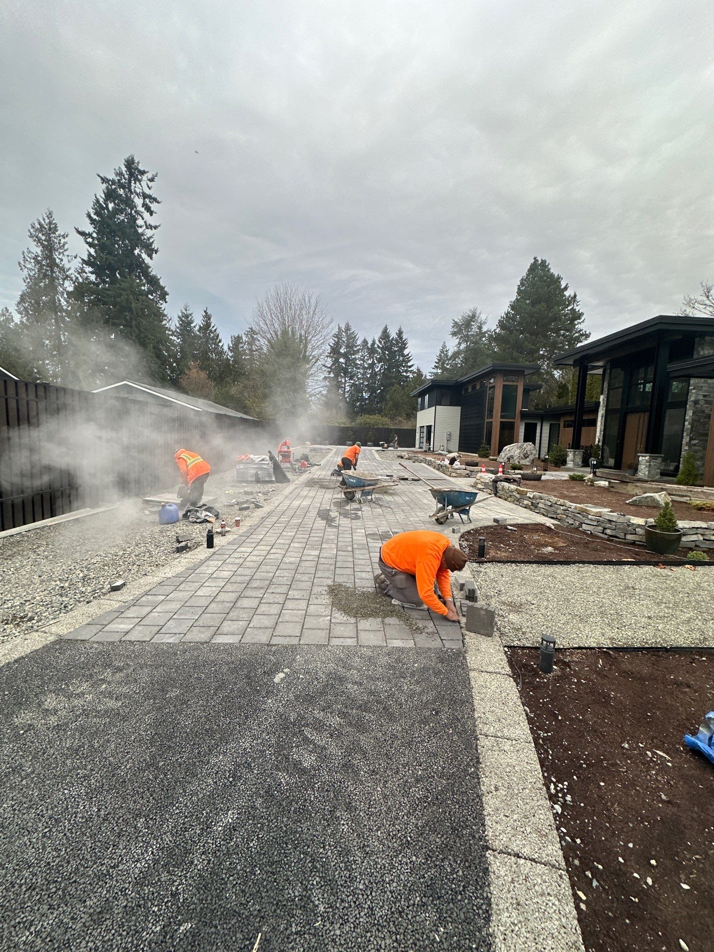 Permeable Pavers Driveway by Jireh Asphalt & Concrete Inc 