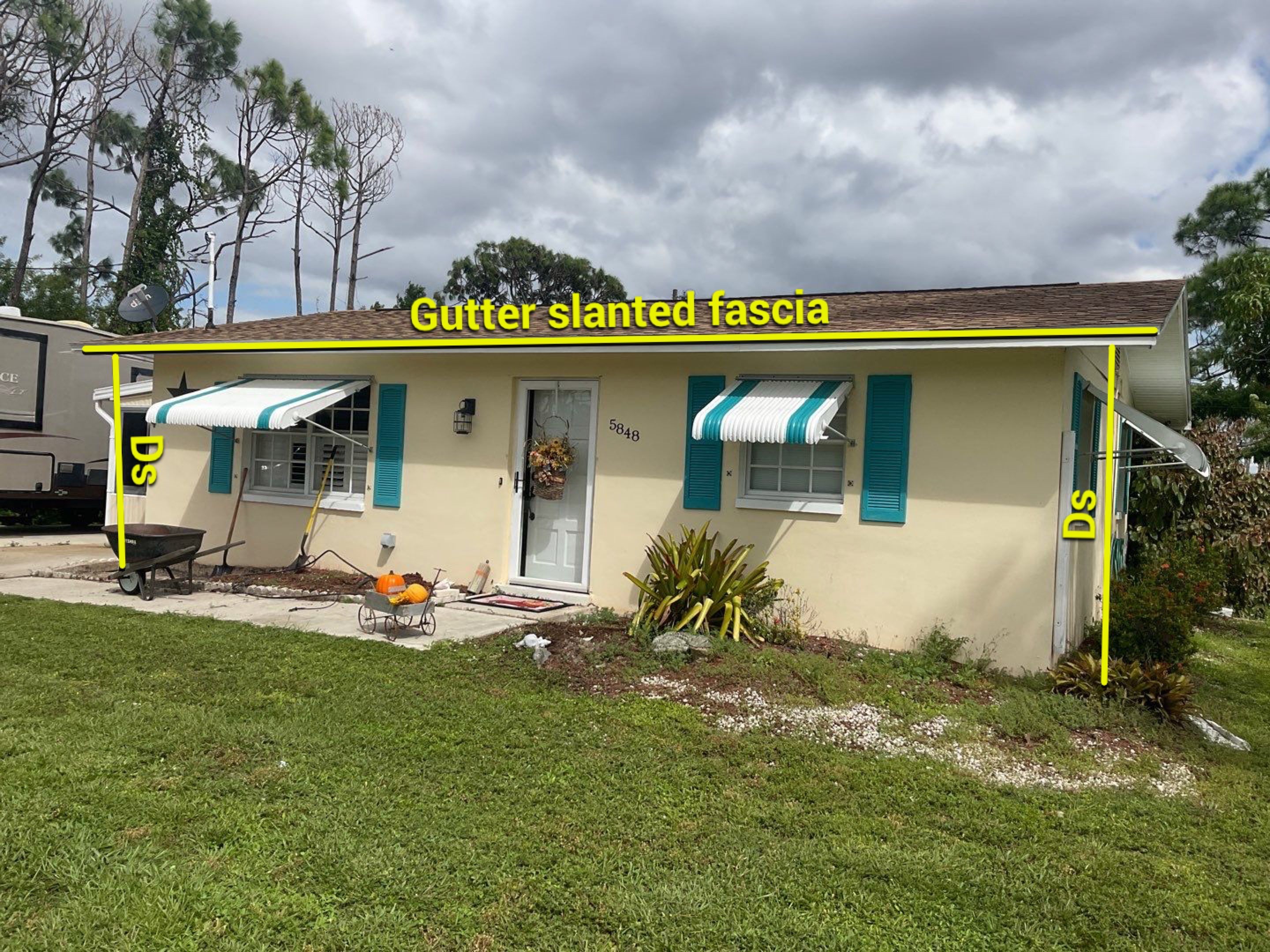 3x4 Downspouts and Seamless Gutters for Coastal Homes in St James City FL by Gutter Professors