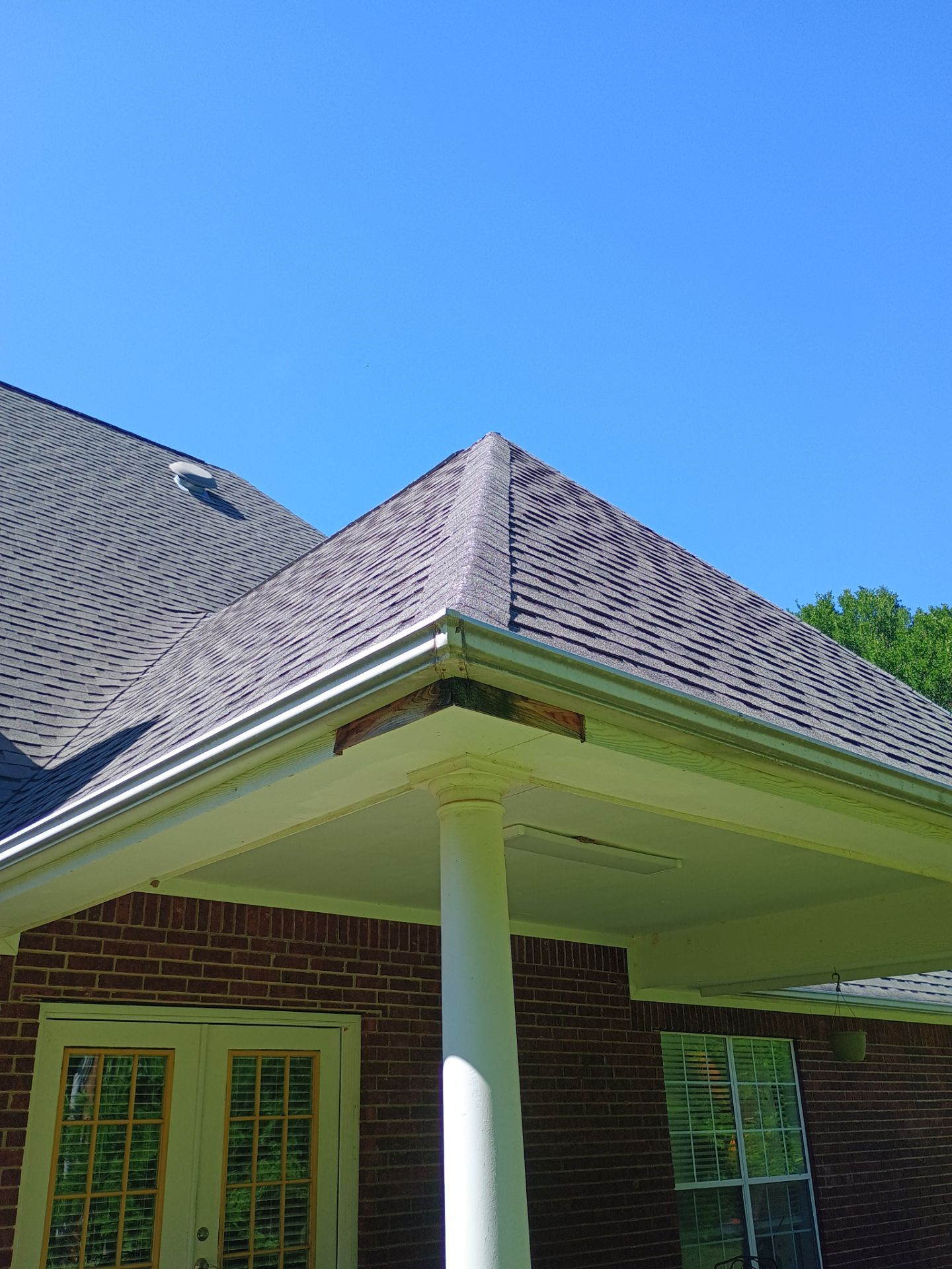 Architectural Shingle Roof Replacement for Brick Residence in Ardmore by BANA Roofing and Solar Supply
