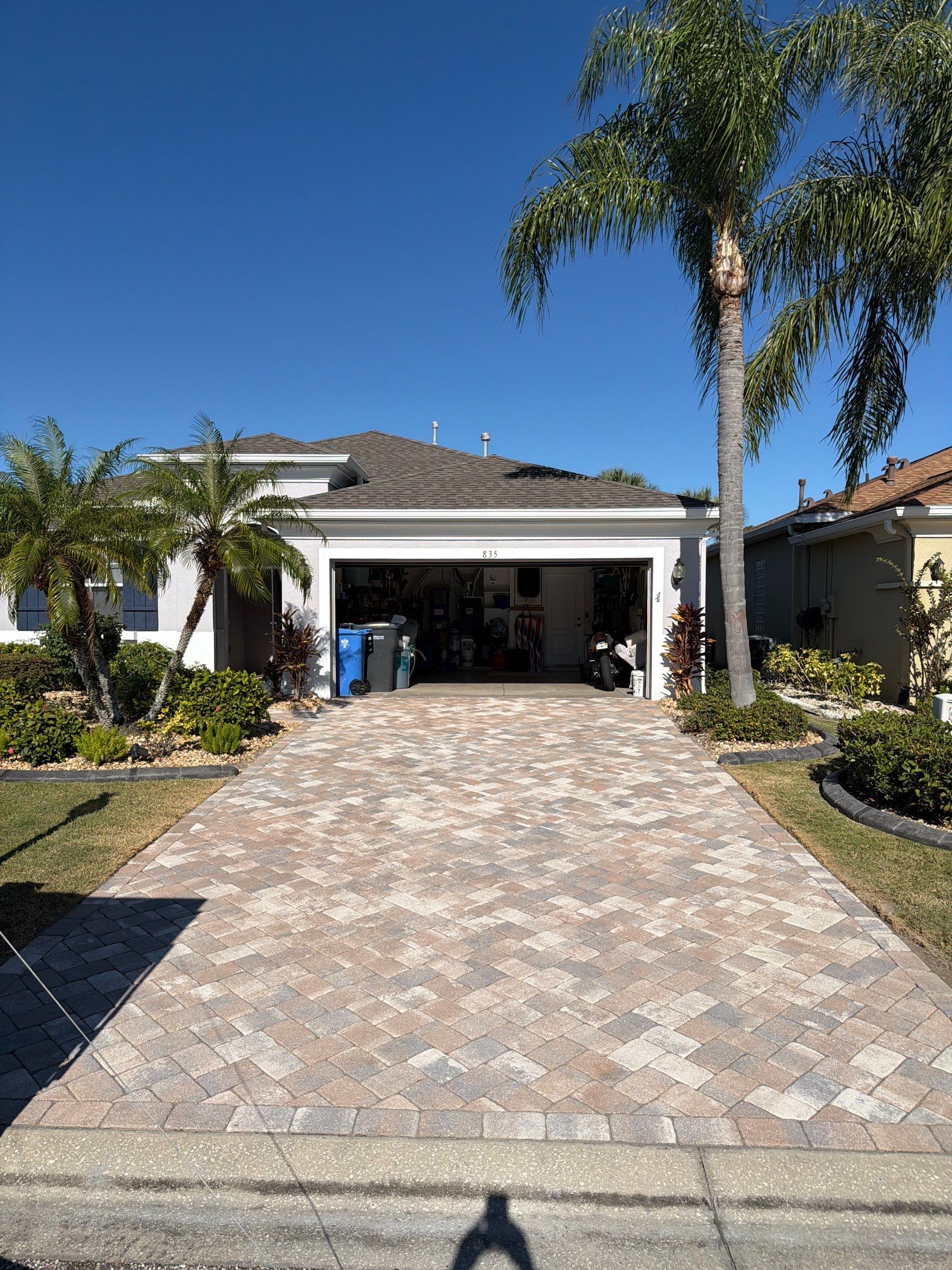 Herringbone Paver Driveway Repair, Stripping and Sealing in Sun City Center by Supreme Paver Experts