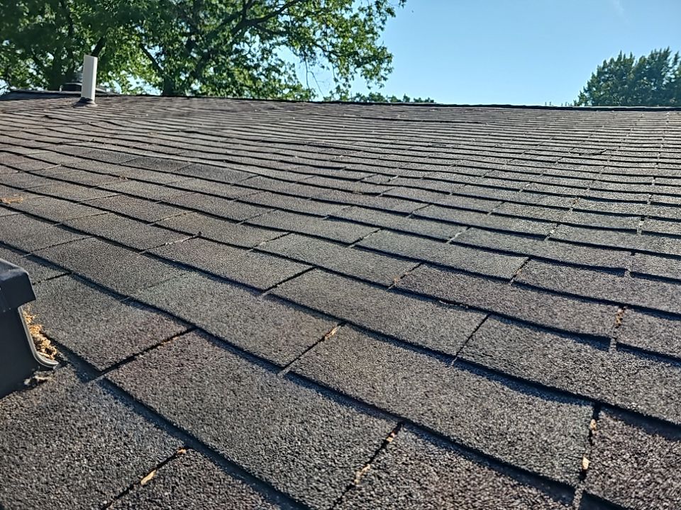 Atlas Pinnacle, Color: Weathered Wood, Drip Edge: Color: Royal Brown by Eagle Eye Roofing