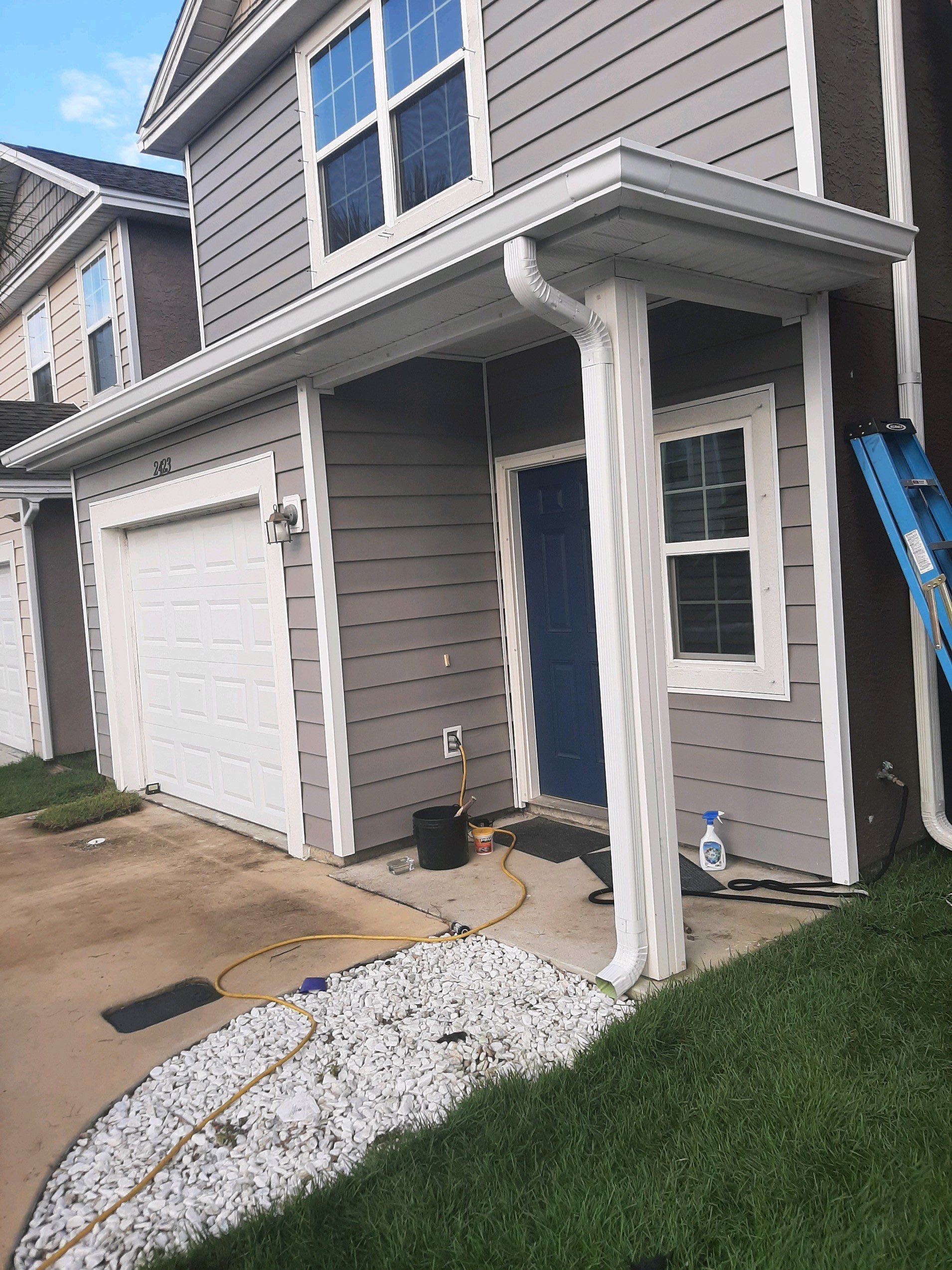 Seamless Gutter Installation using White K-Style Gutters by Gutter Professors