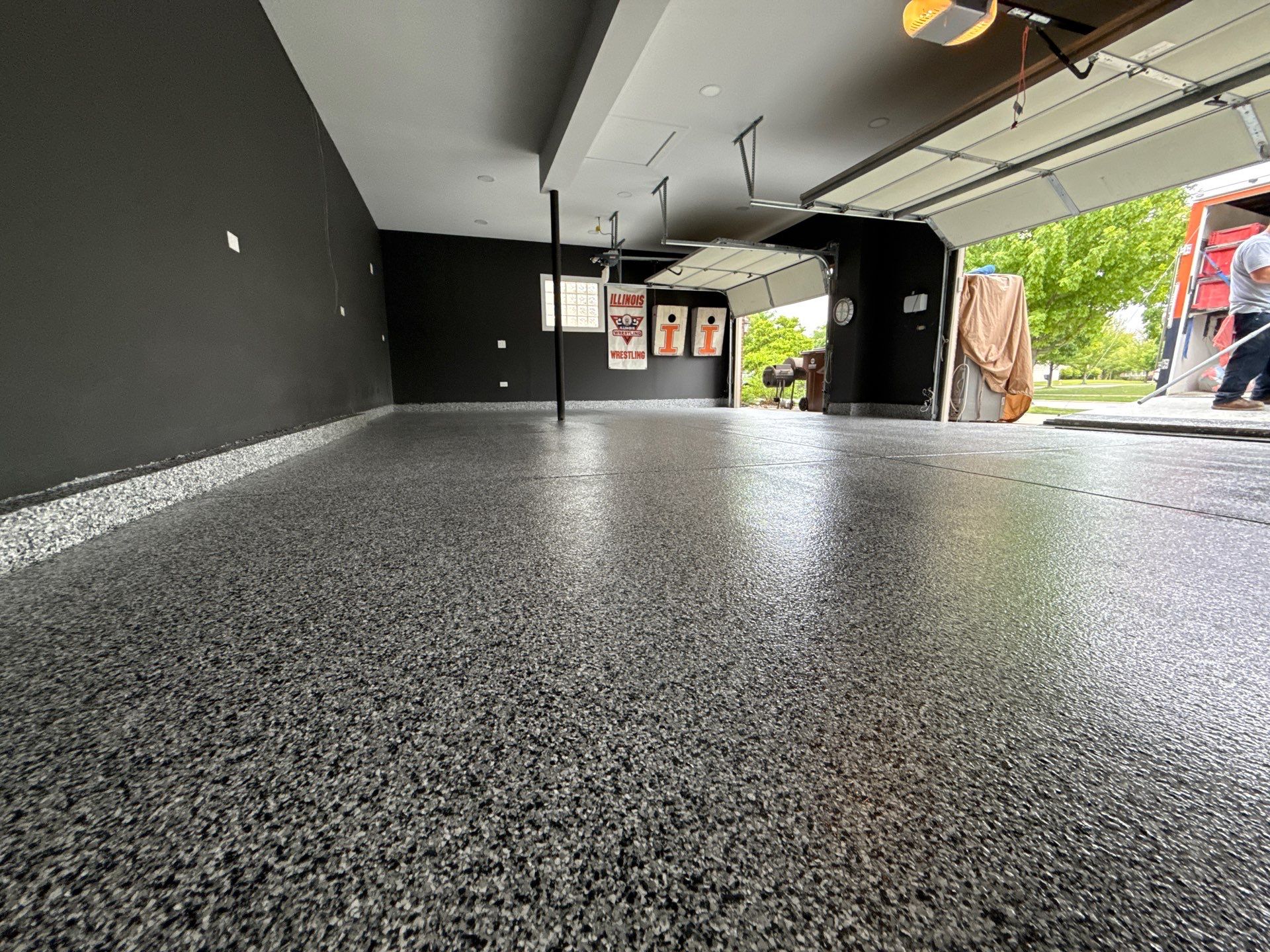 Domino Garage Floor Coating by Level 10 Coatings
