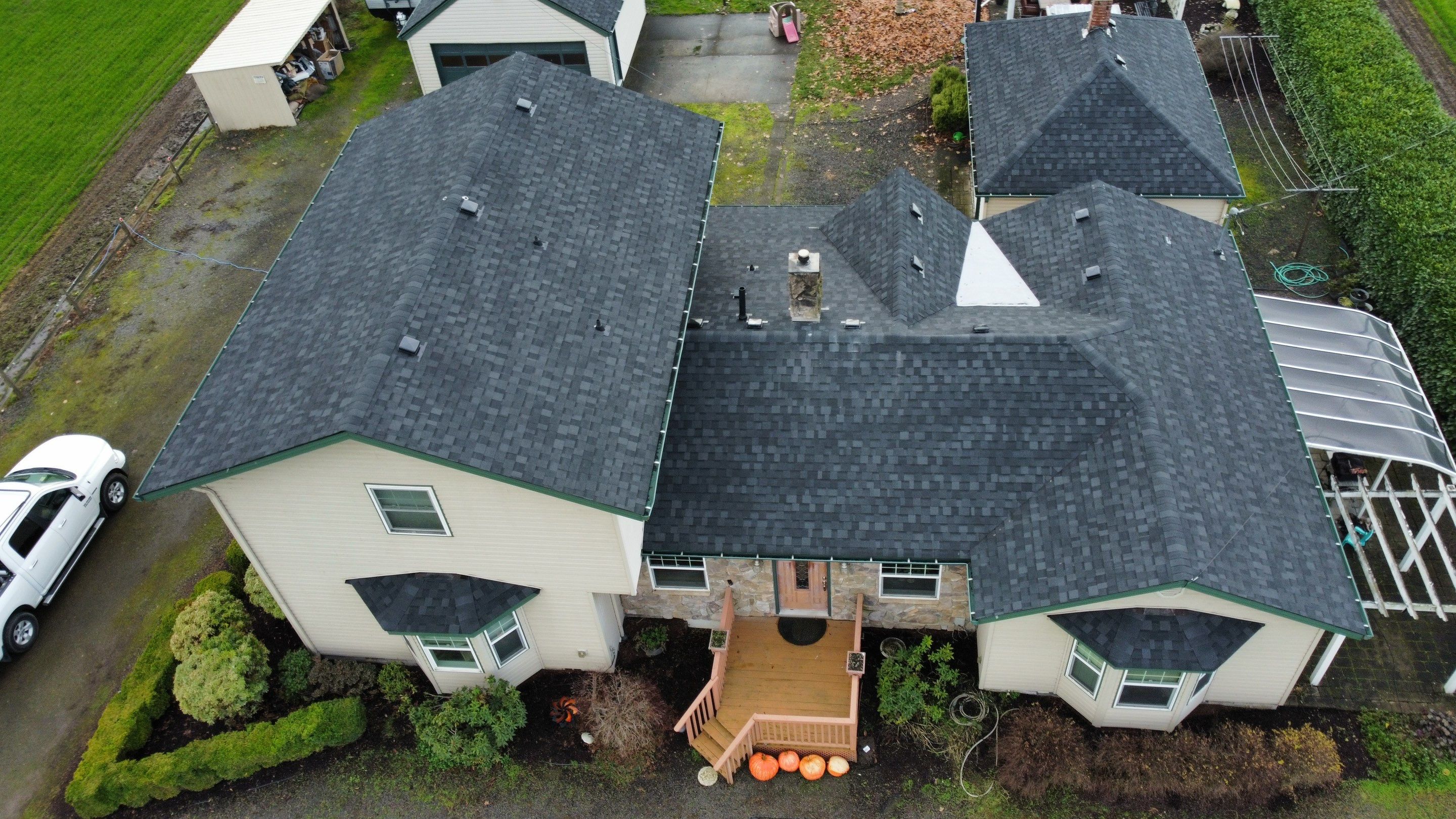 Residential Roofing Installation using IKO Dynasty (Color: Granite Black) by Orezona Building & Roofing Company, Inc.