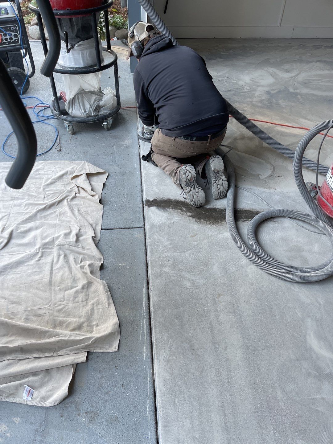 Garage Transformation using Slate Stone by Croc Coatings, LLC