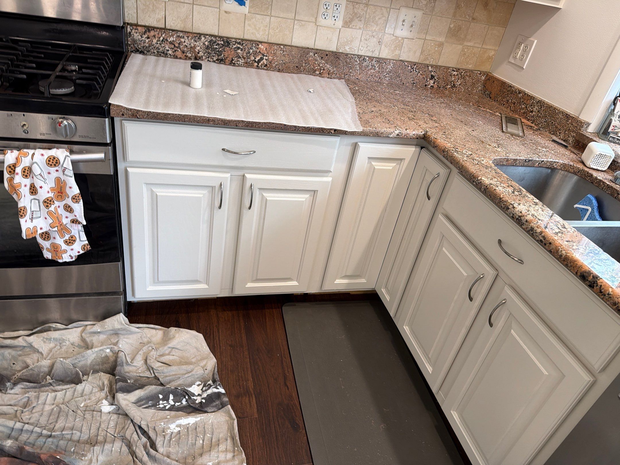 Kitchen Cabinet Refinishing and Granite Countertop Update in Troy by Top Shelf Painter