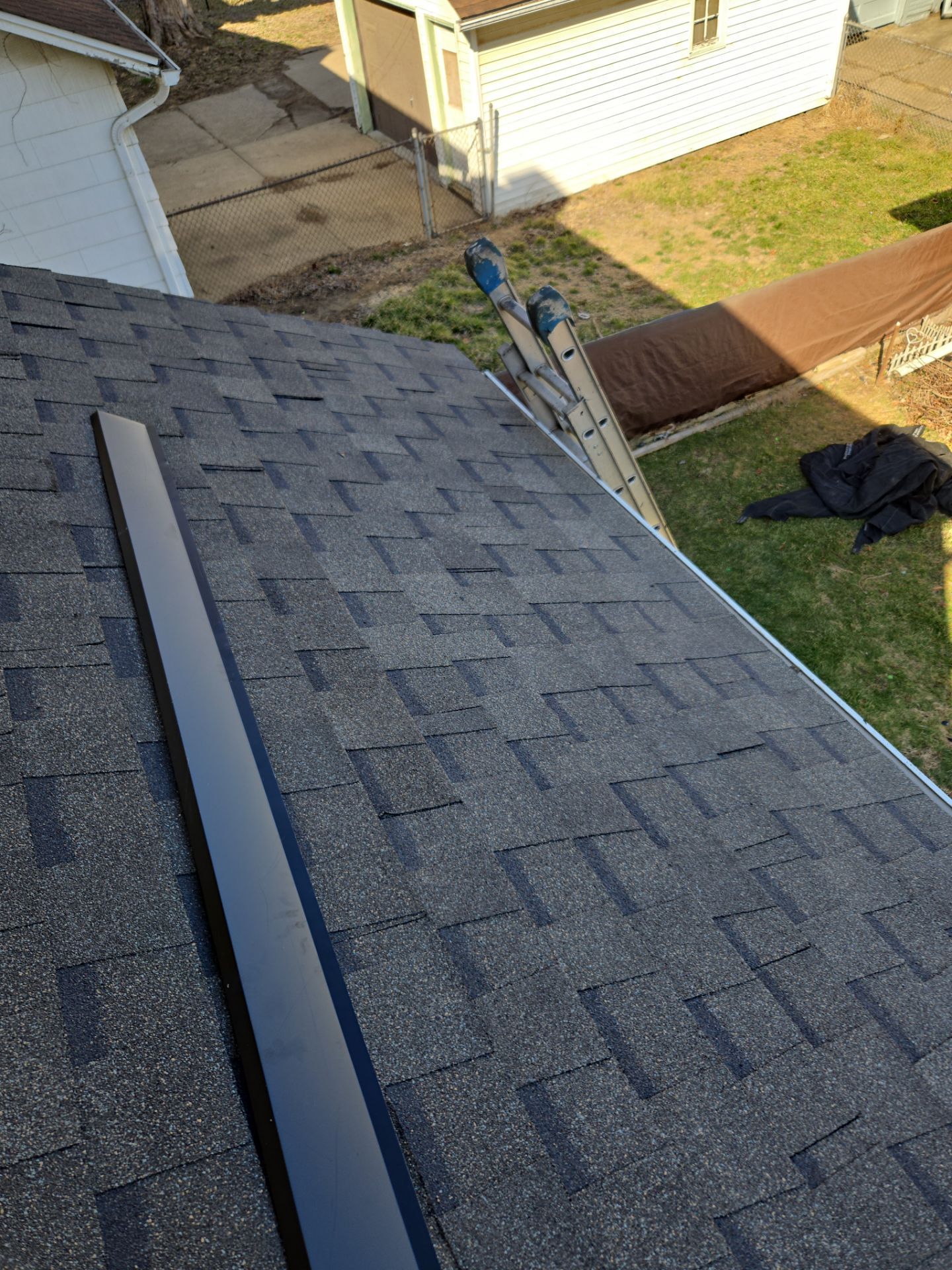 Atlas Pinnacle, Color, Weathered Wood, Drip Edge, Color, Royal Brown by Eagle Eye Roofing