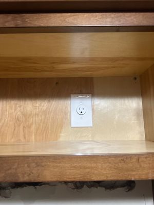 In-Cabinet Outlet Installation – Kitchen Cabinetry