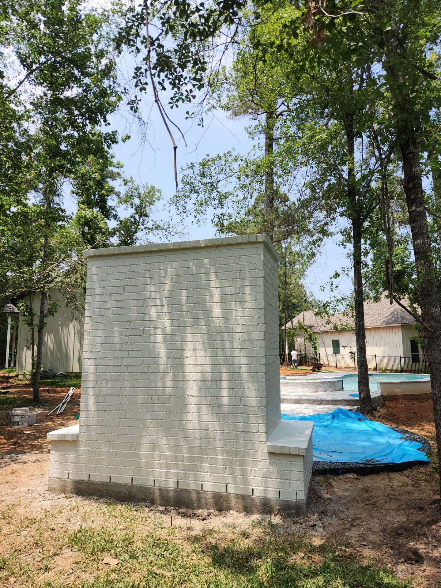Outdoor Fireplace in Tomball, TX by SophAlx LLC