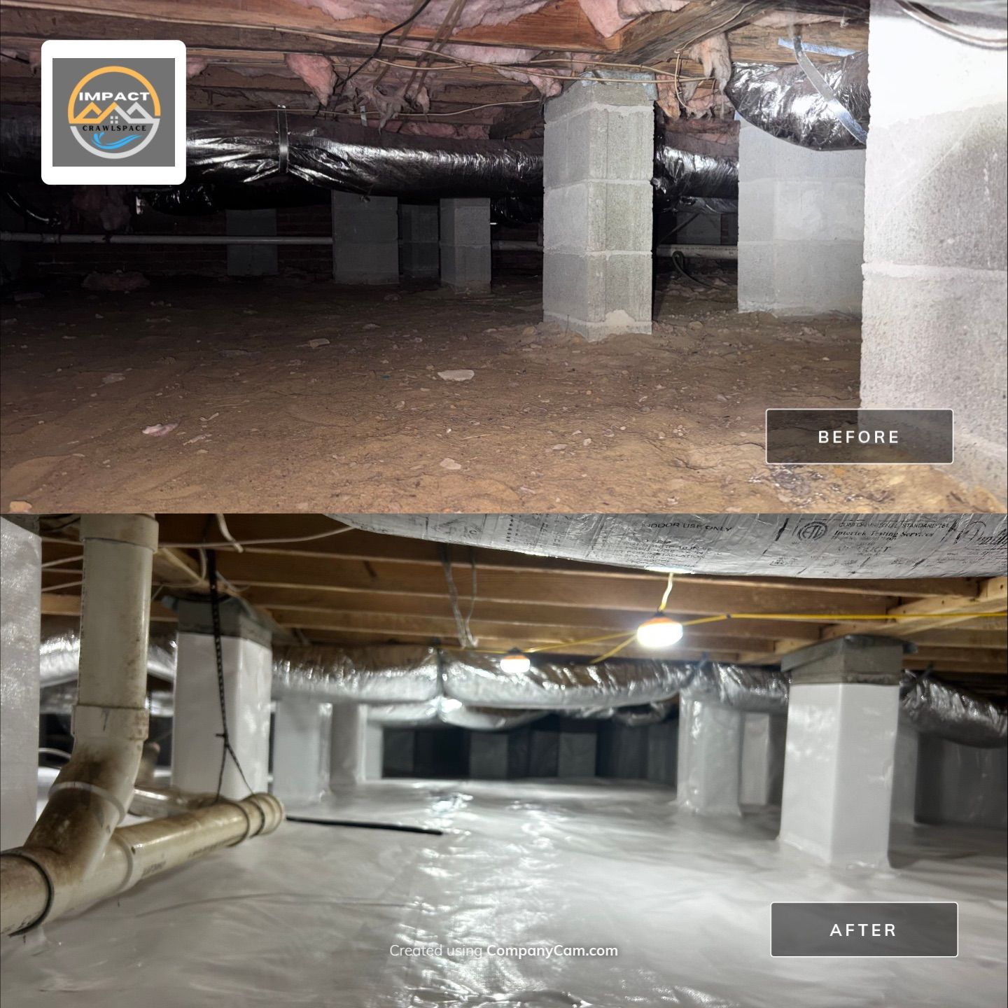 Encapsulation, Attic Insulation, and Attic Fan Project by Impact Crawlspace