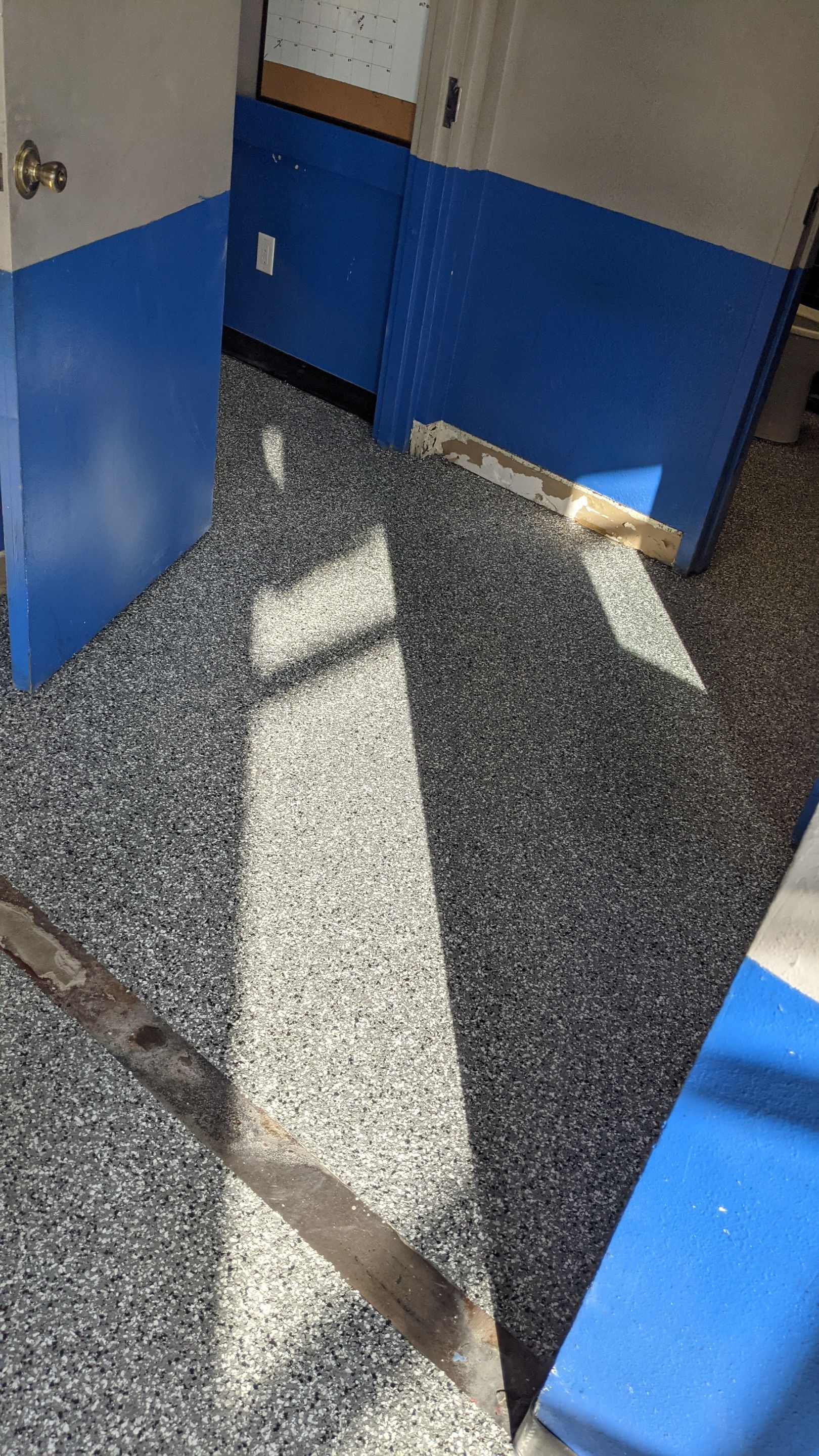 Commercial Floor Transformation using Slate Stone by Croc Coatings, LLC