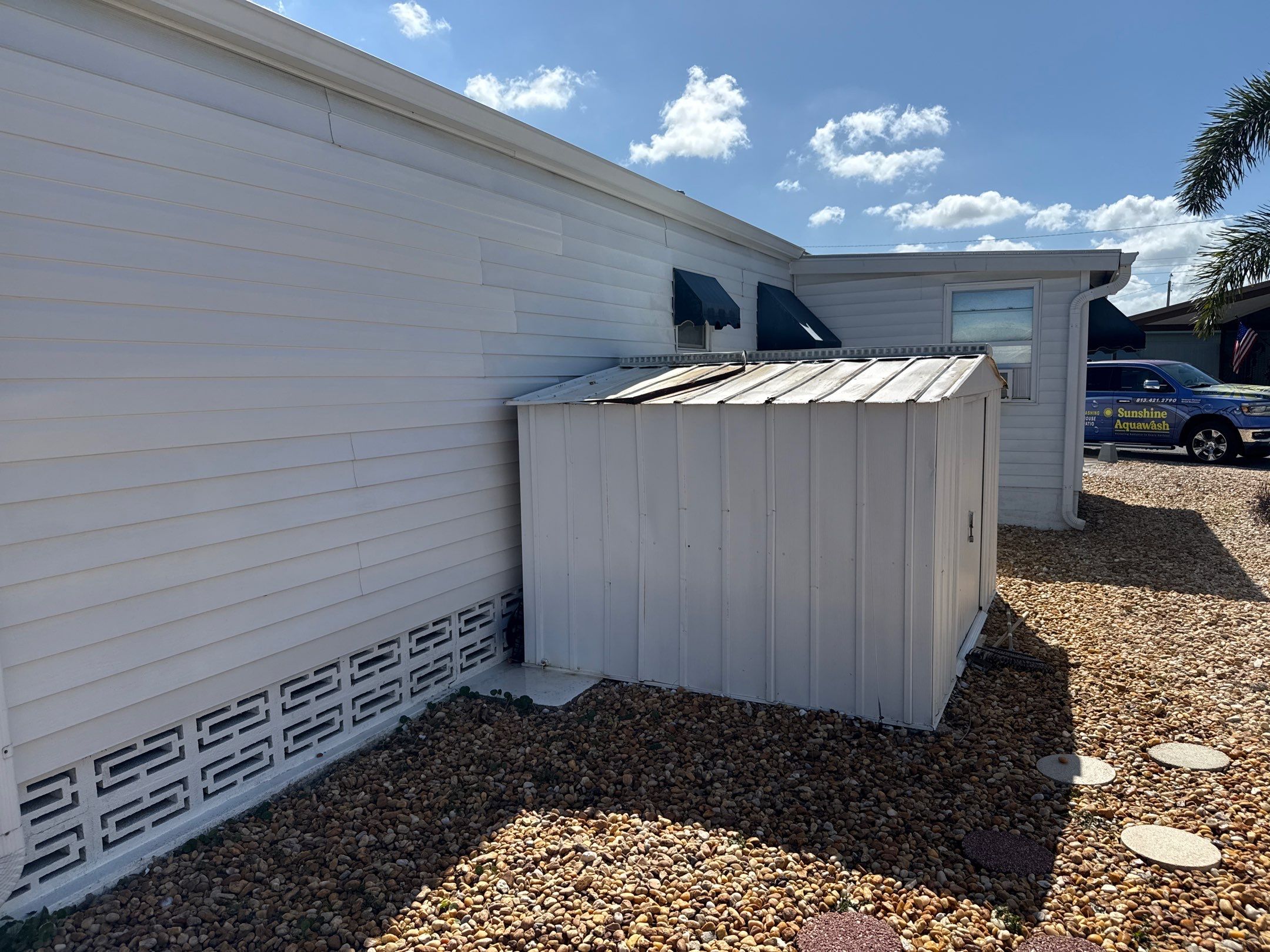 Trailer Estates Mobile Home Cleaning + Driveway & Patio Wash | Bayshore Gardens, FL by Sunshine AquaWash