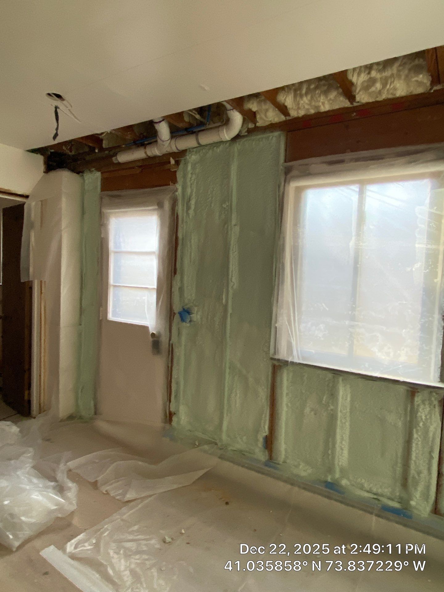 Exterior Walls Using Closed-Cell Spray Foam by NYS Foam & Energy