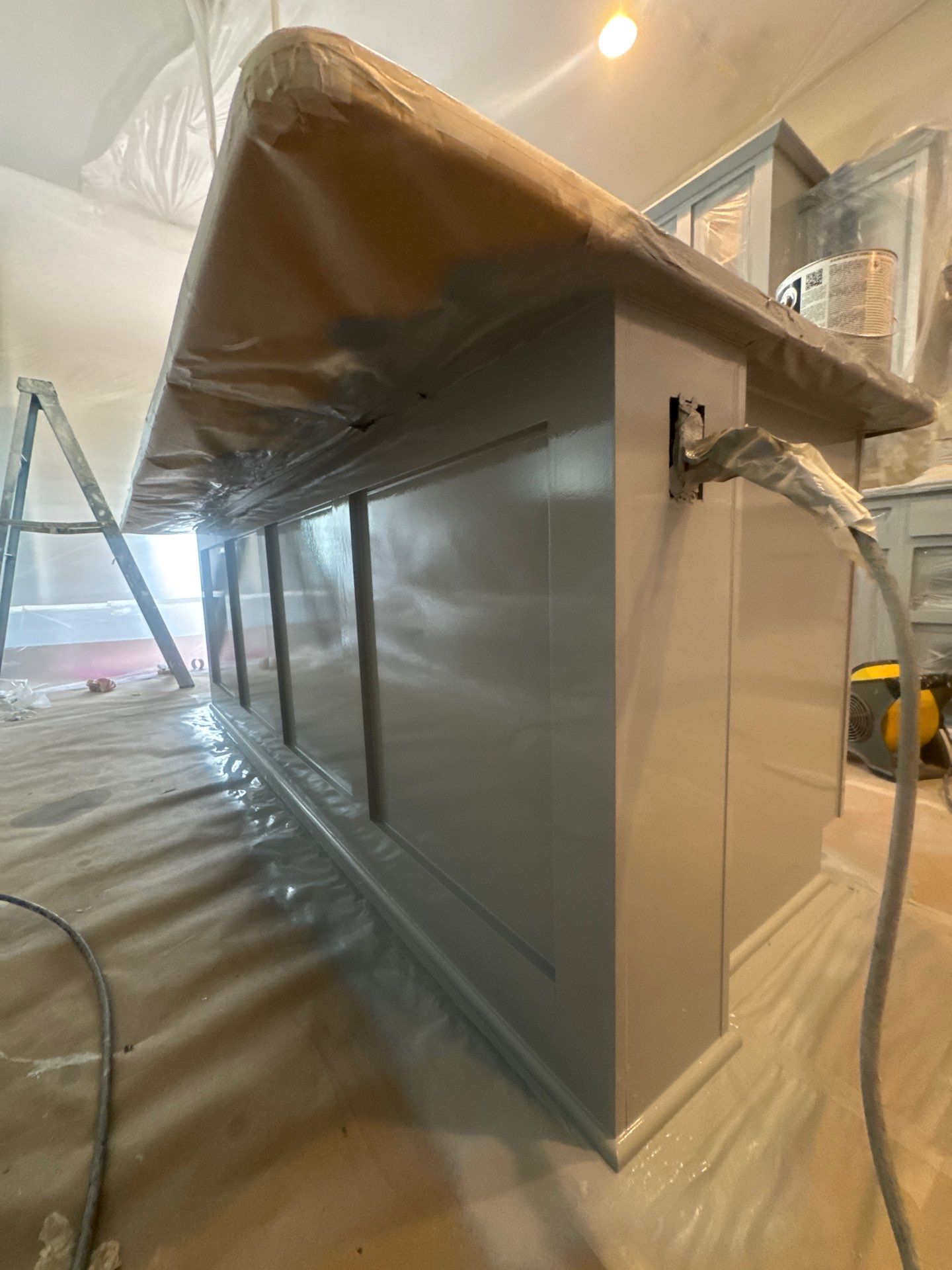 Residential Interior Repaint Color Change on Walls and Cabinets by Midwest Paint LLC