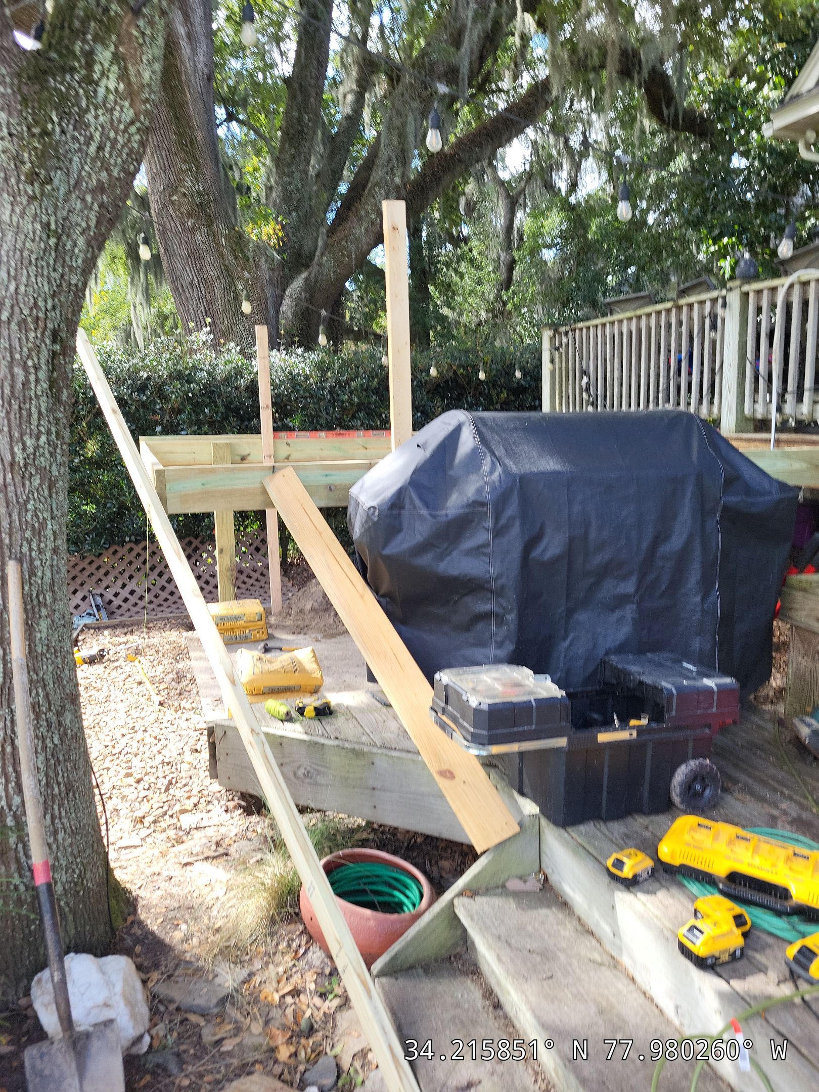 Custom Back Deck Build in Leland, NC by RGR Construction and Roofing, LLC