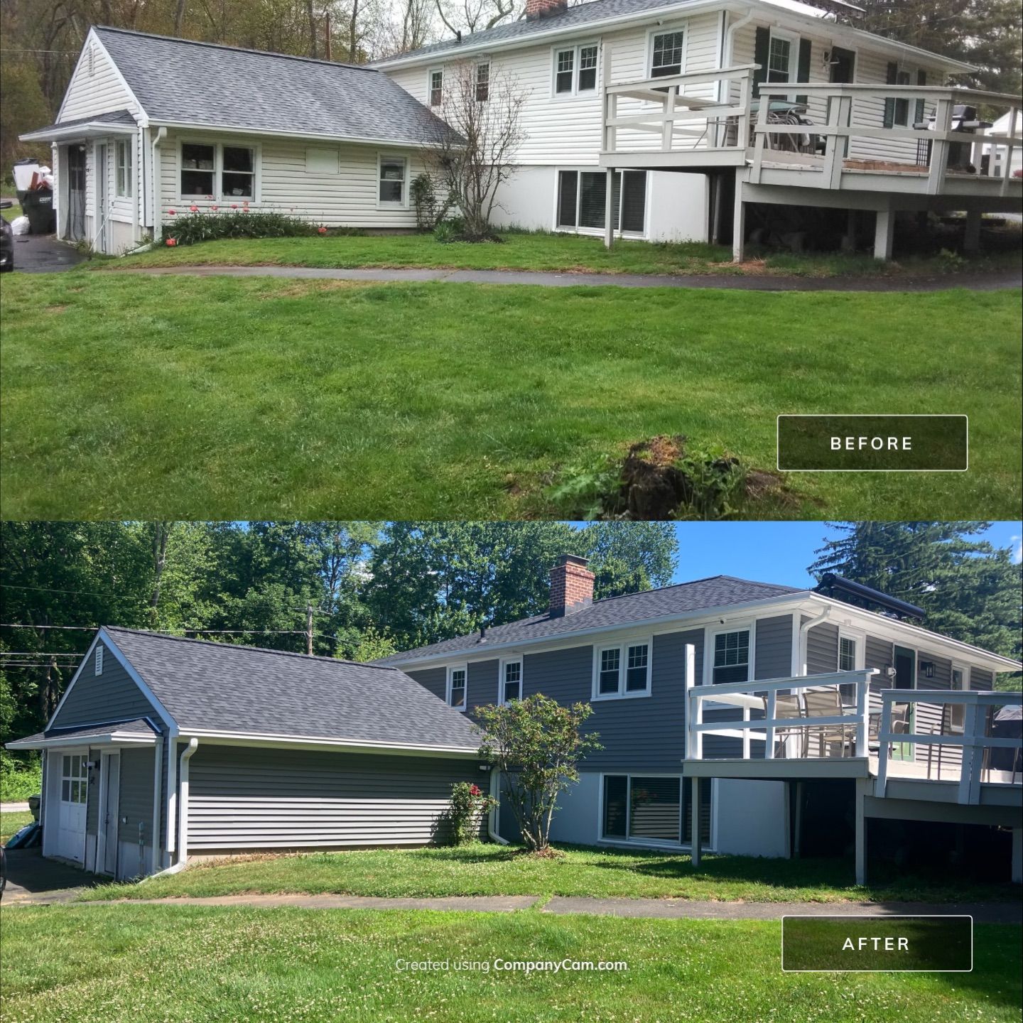 Siding Rejuvenation with Cert. Monogram D/4 x 12'6" clapboard, Charcoal Gray by DiGiorgi Roofing and Siding Inc