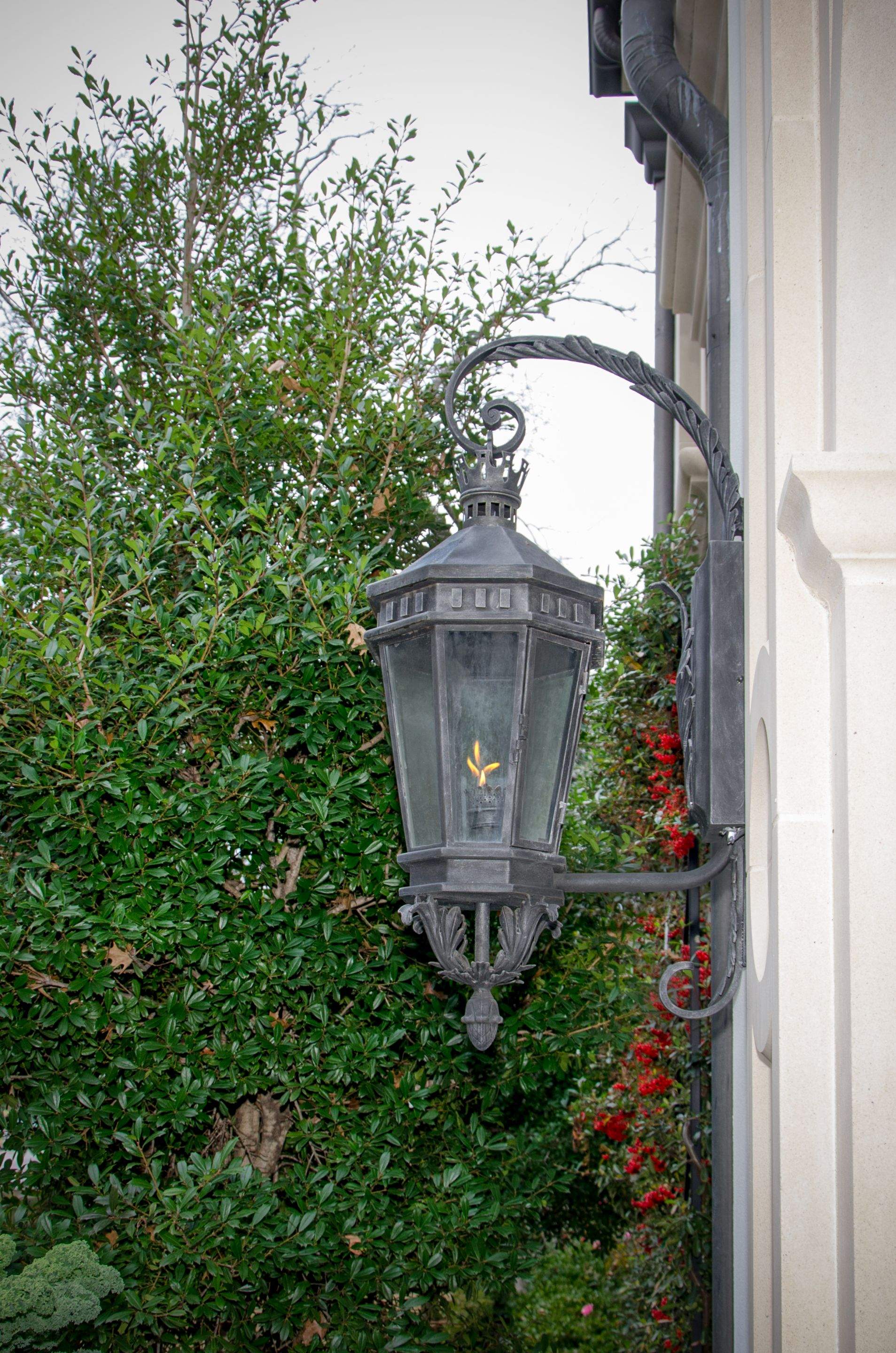 Custom Outdoor Lighting and Fixture Installation for Stone Entryways by Solara Custom Living