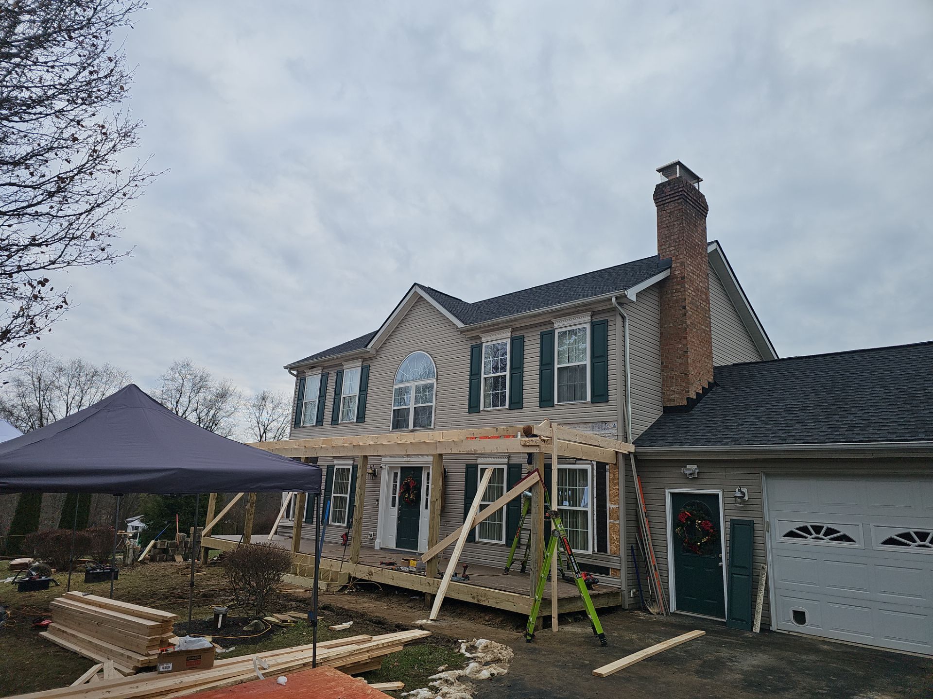 Porch by Cousins Roofing Siding & Decks