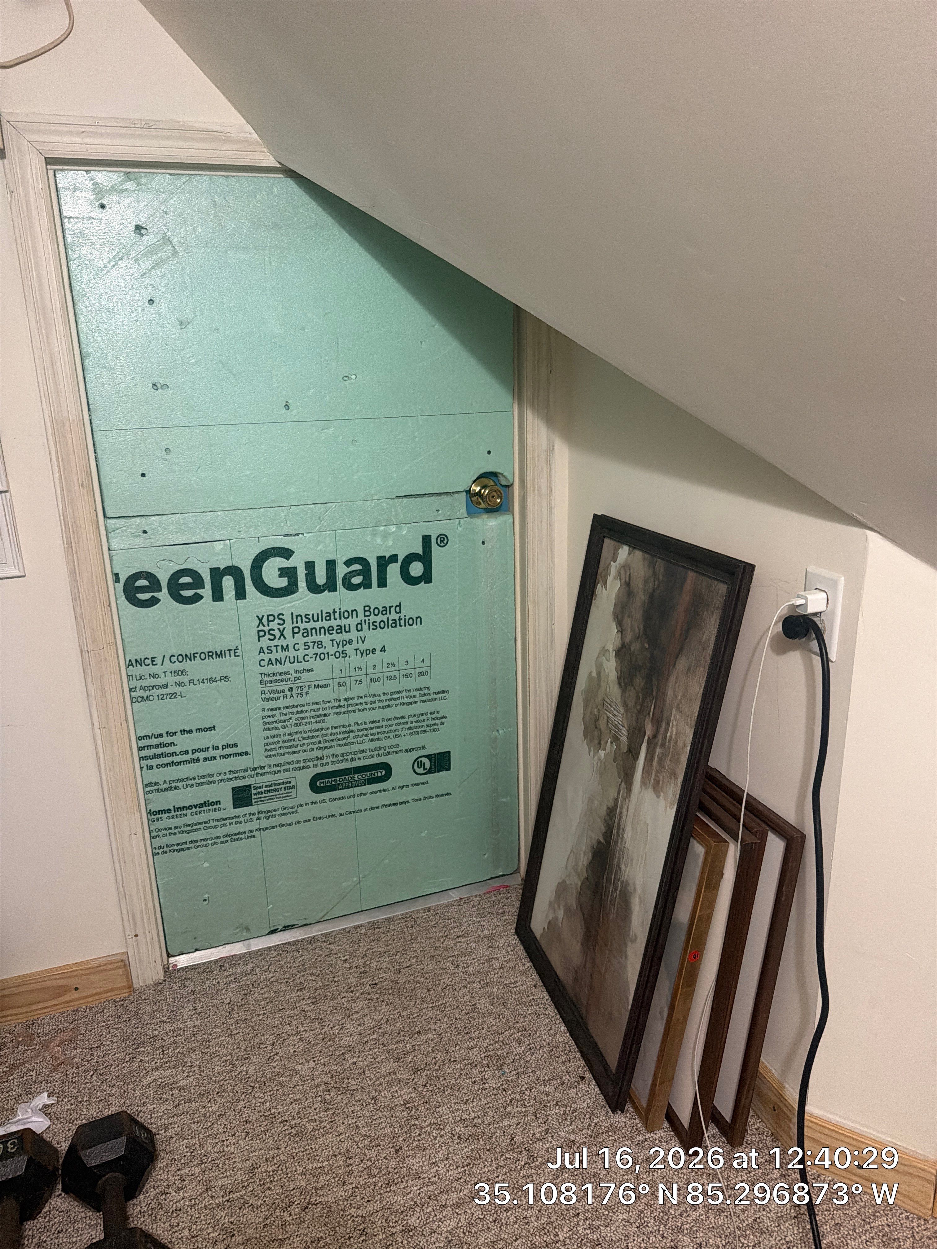 Attic Knee Wall Insulation Installation Using GreenGuard XPS Boards by CompanyCam Sales Demo