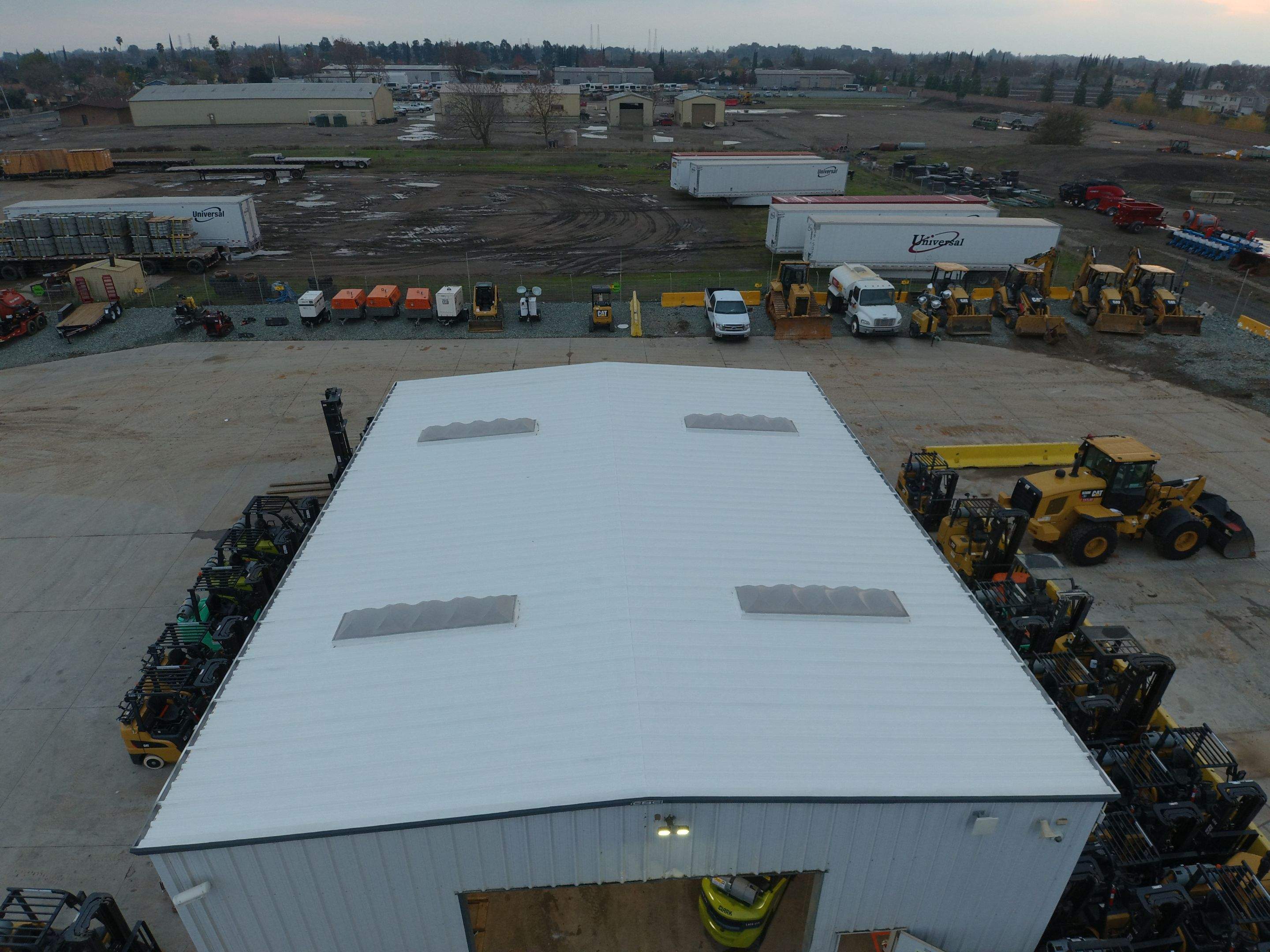 MR Roofing system using Conklin Benchmark/PUMA XL fabric and coating by Straight Edge Roofing Inc