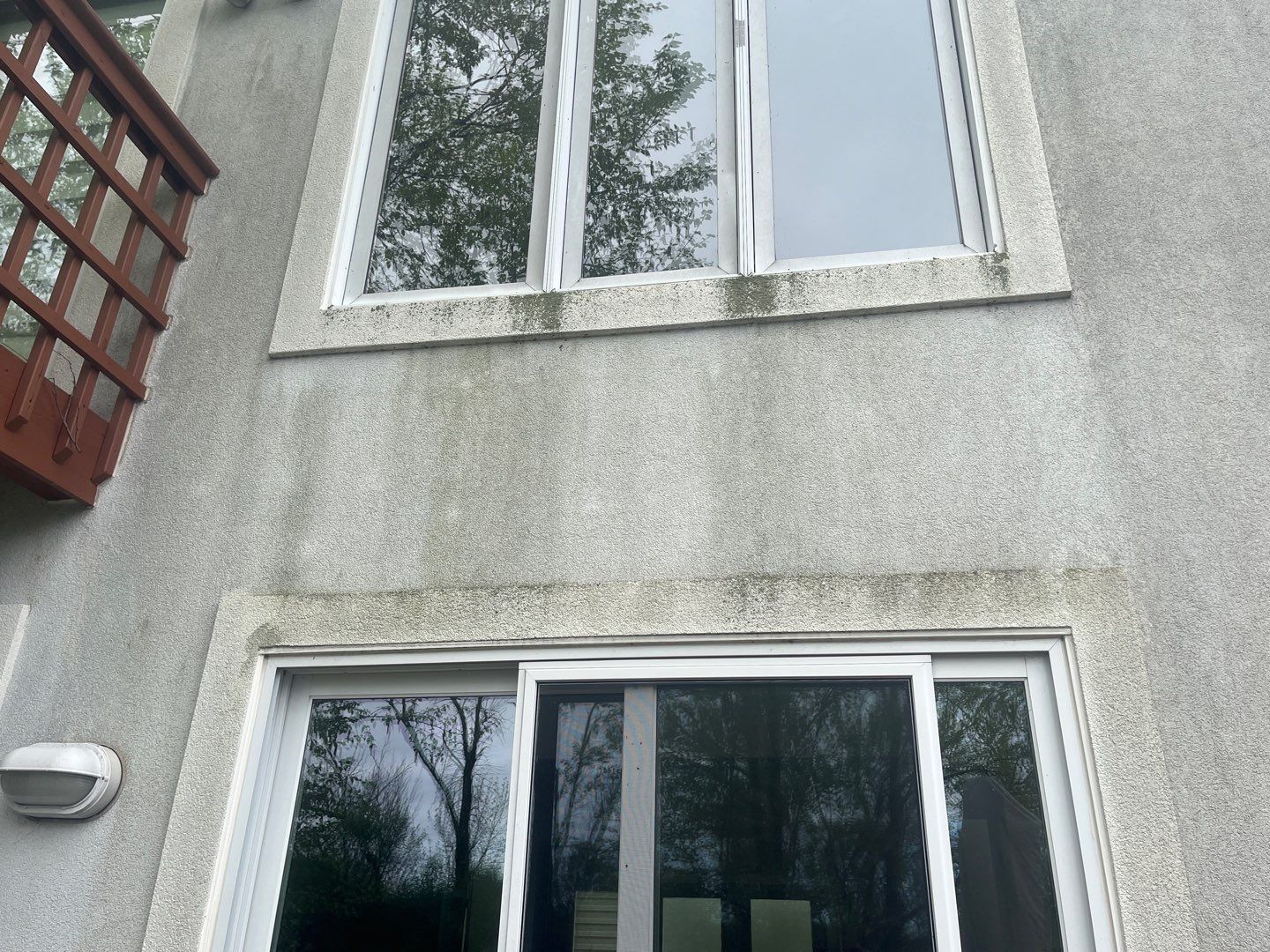 dryvit using Algaecide, soft wash soap by Northern Power Washing LLC.