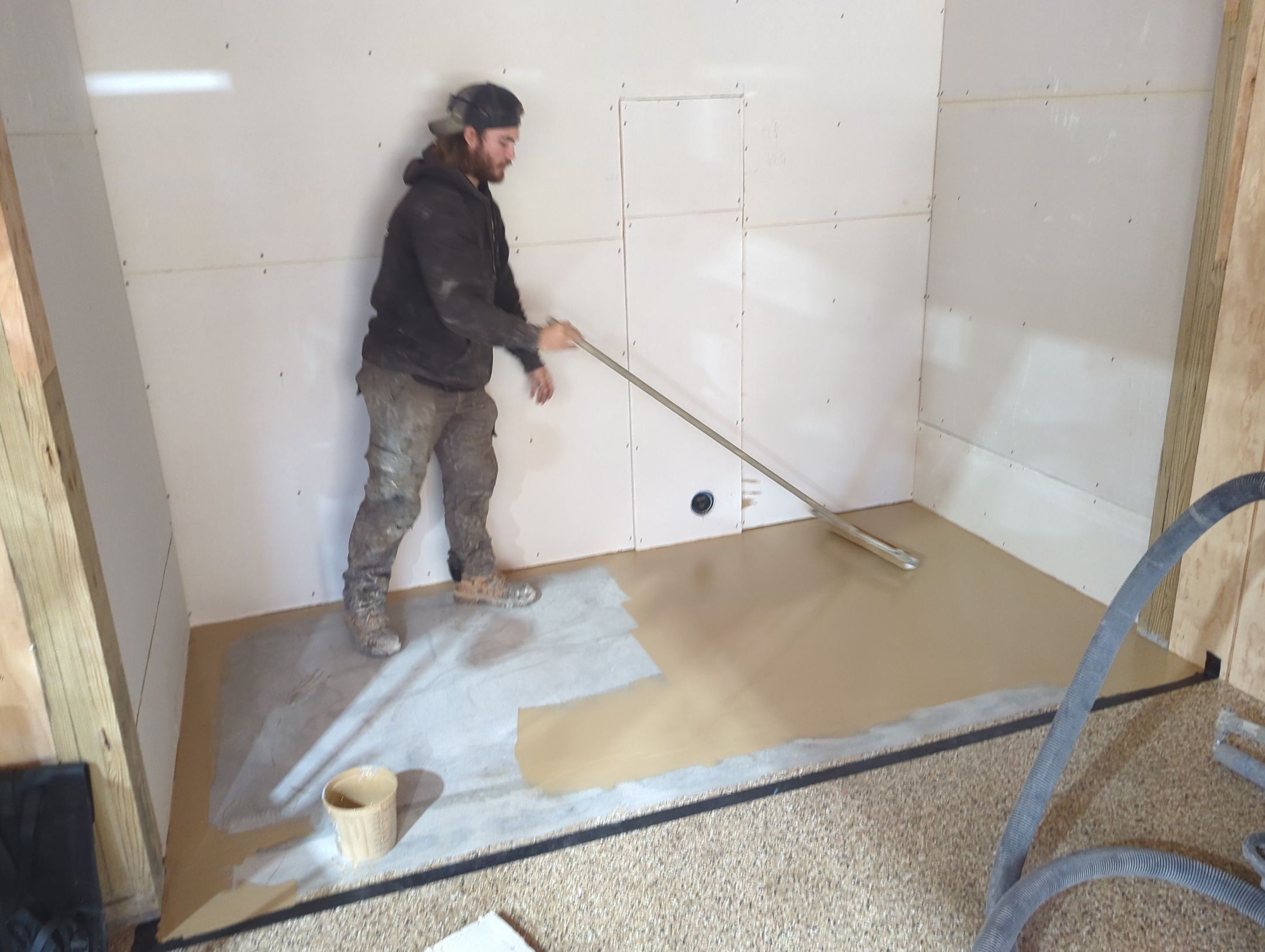 Sandstone Chip Garage and Shop Floor Coating in Sandpoint by Croc Coatings, LLC