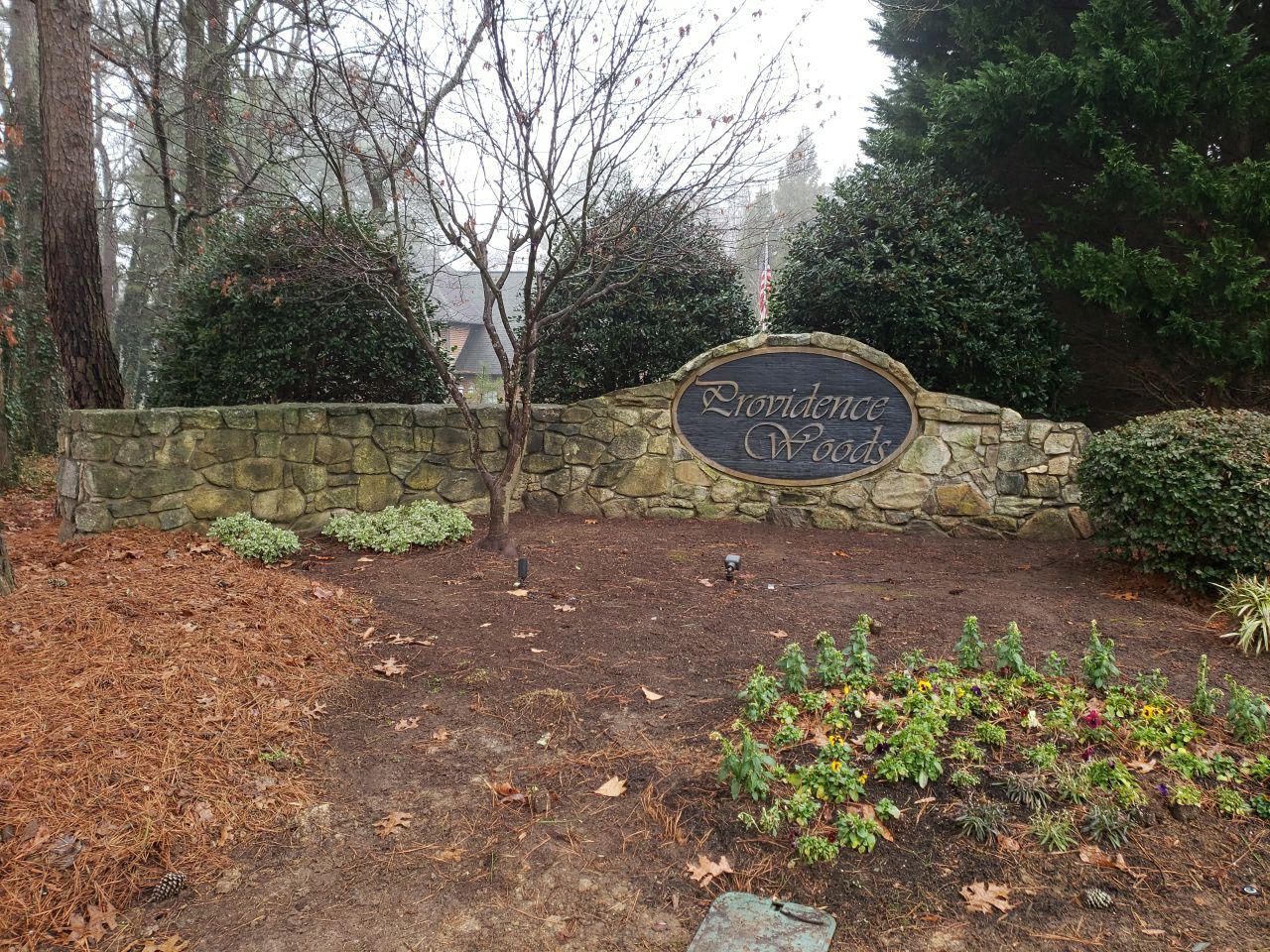 Neighberhood entrance sign cleaing using cleaner by Power Wash Masters LLC