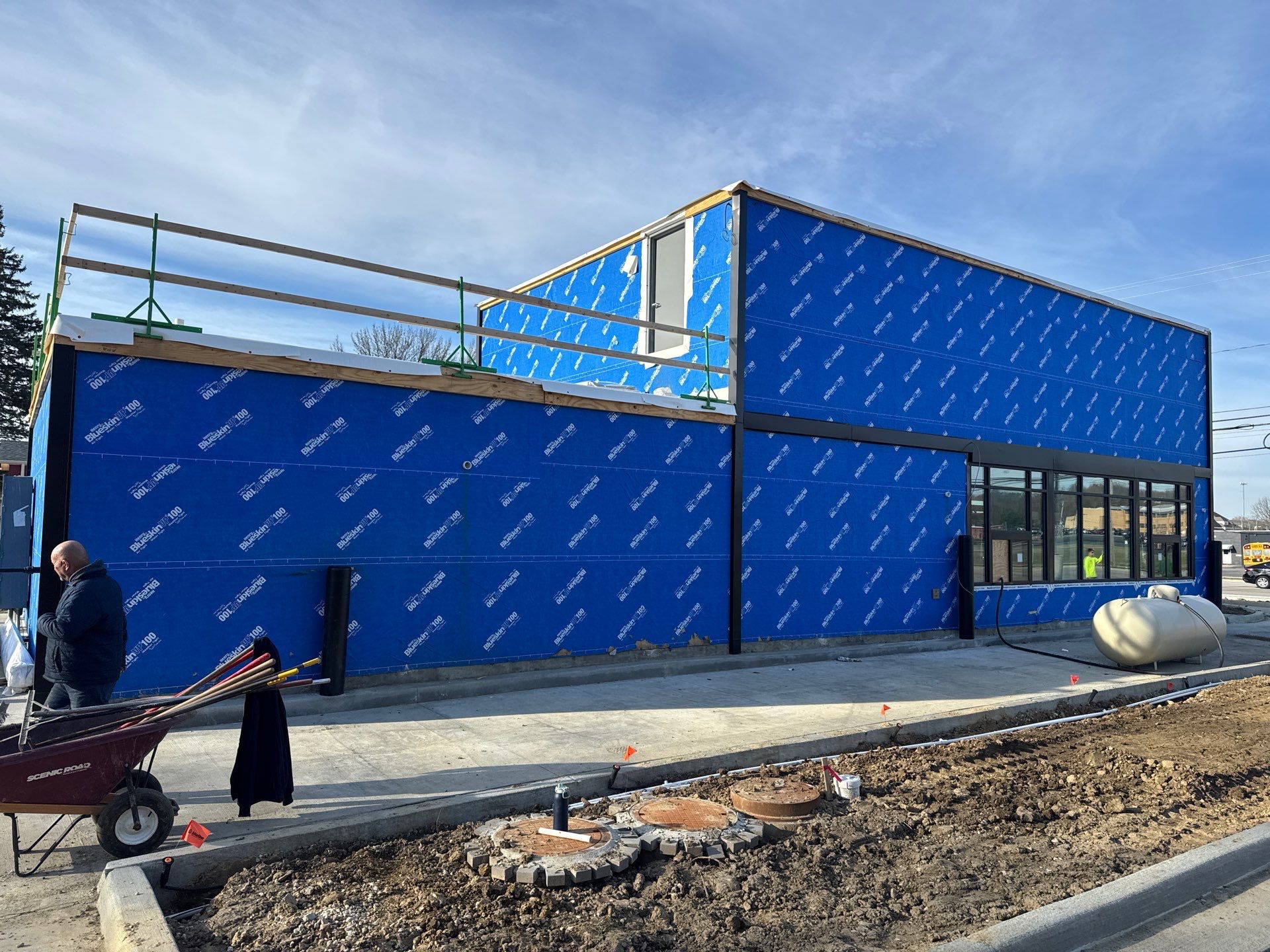 Commercial Roofing Installation using Duro-Last 50 mil PVC by 3 Daughters Construction 