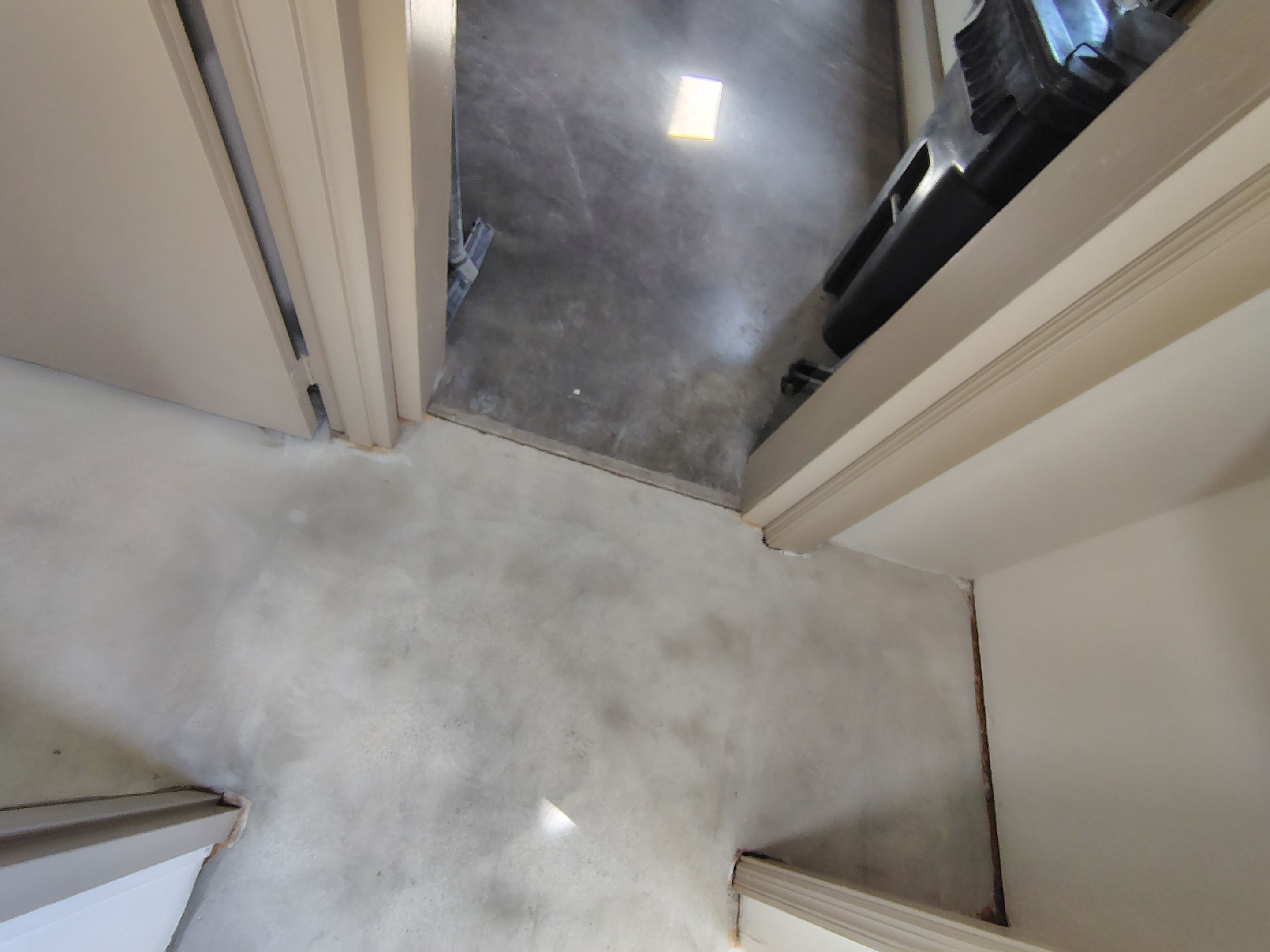 Durable Epoxy Flake Floor Coating for Commercial Workshop by Select Painting, Coatings & Garage Cabinets