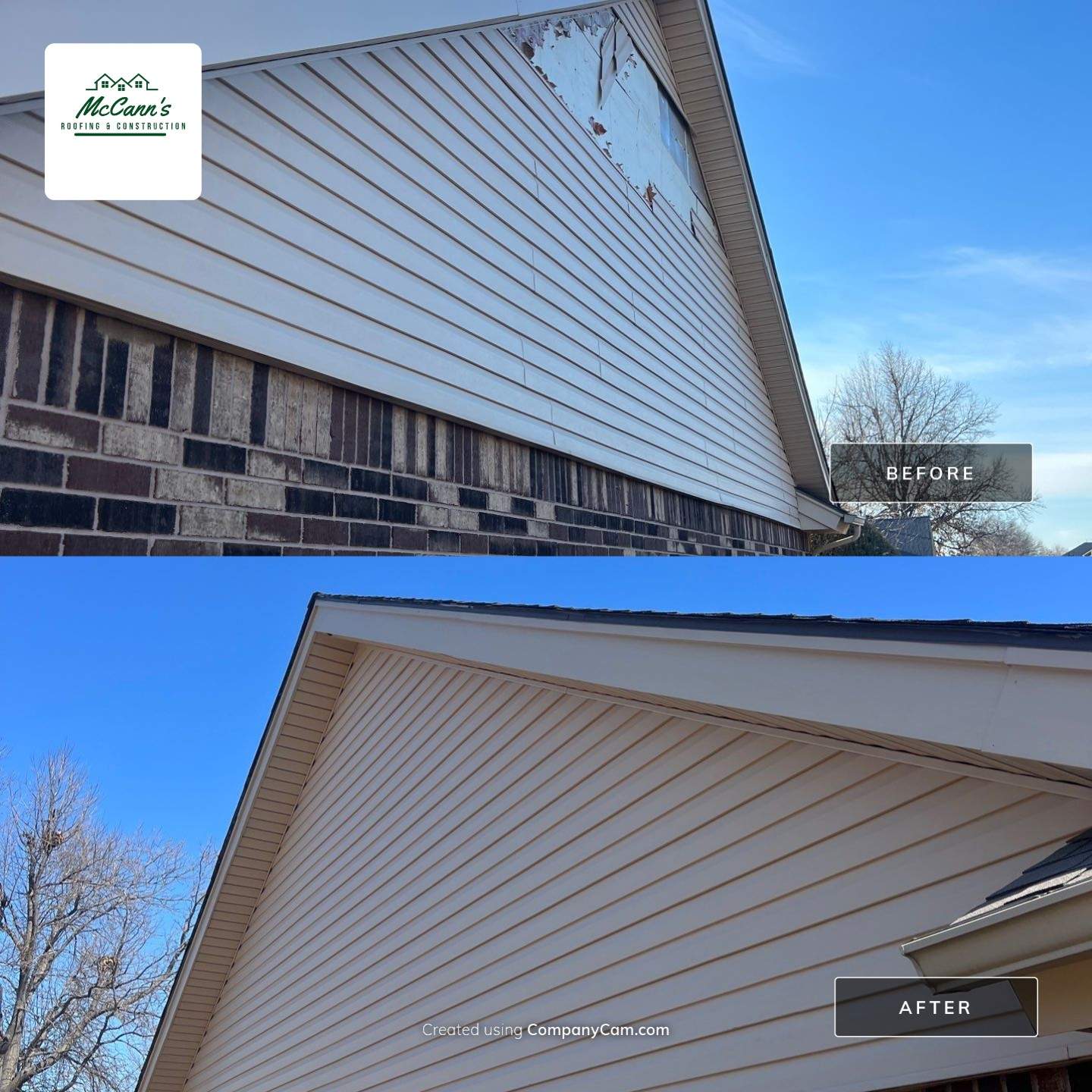siding repair in Norman by McCann's Roofing and Construction