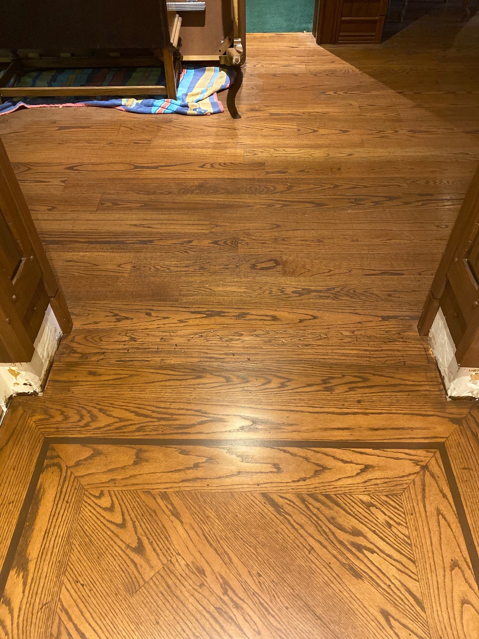 Flood damaged floor repair by Footprints Floors South Sacramento