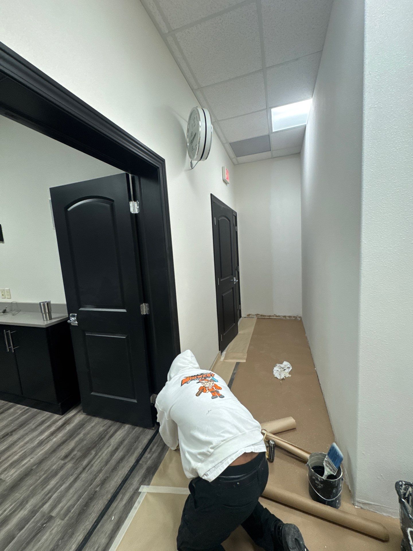 Classic Holdings – Elwell | Ankeny Commercial Interior Repaint in SW Agreeable Gray by Midwest Paint LLC