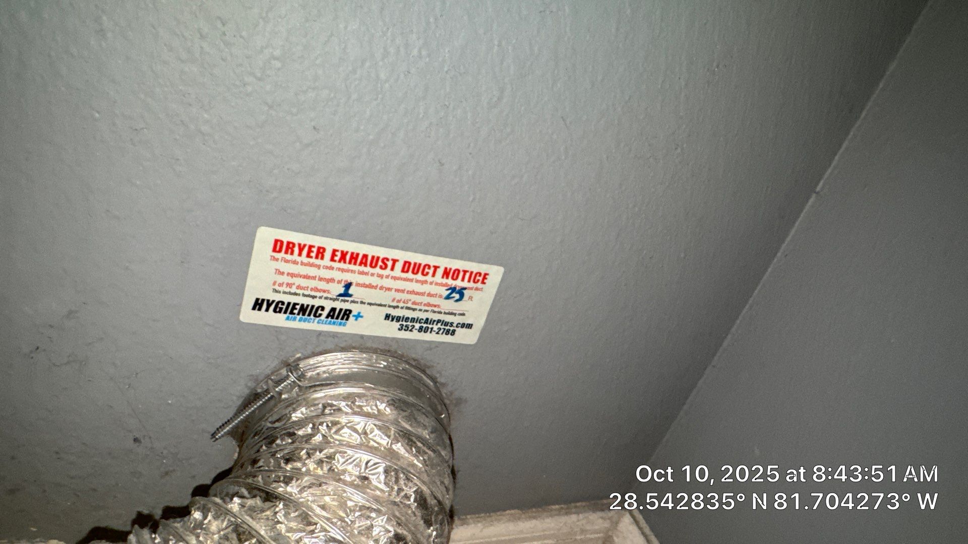 Dryer Vent Cleaning in Clermont by Hygienic Air, Inc