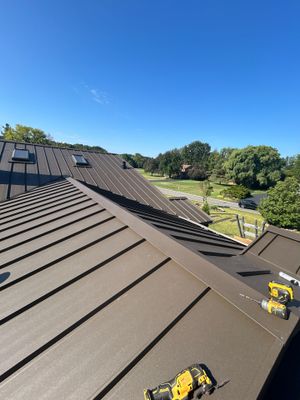 Textured Burnished slate standing seam