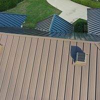 24ga 1.5" Mechanical Seam Dark Bronze  by Total Roofing System The Metal Roof Experts