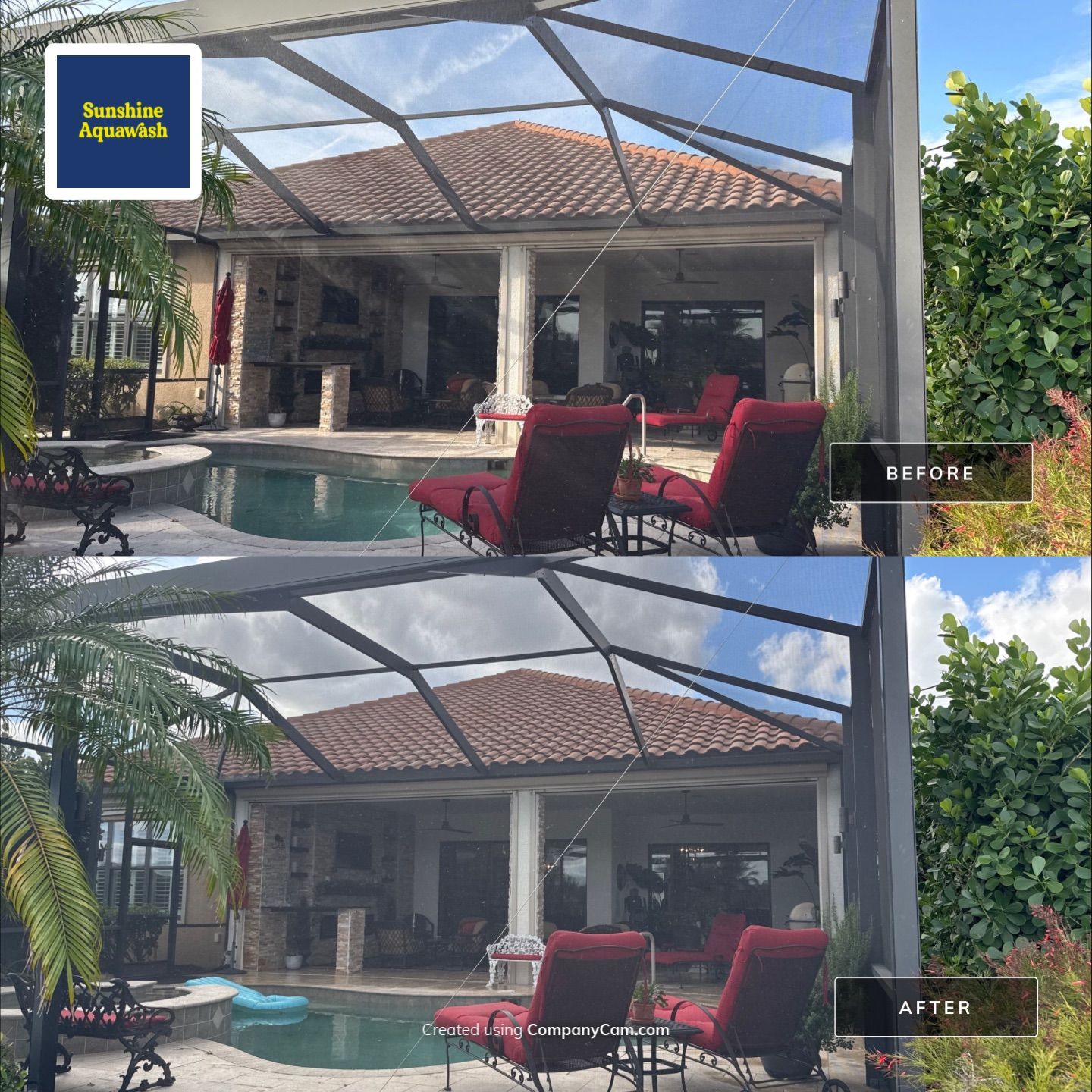 Barrel Tile Roof Cleaning in Esplanade Golf & Country Club – Lakewood Ranch, FL by Sunshine AquaWash