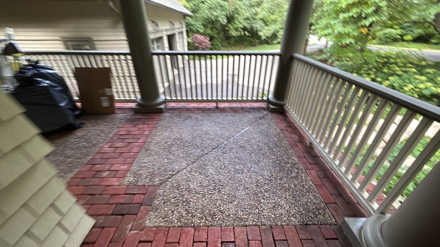 natural stone using Algaecide, soft wash soap by Northern Power Washing LLC.