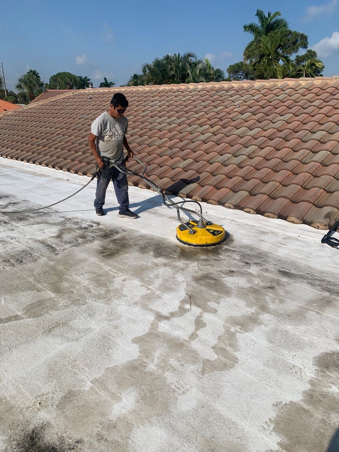 100% Silicone Roof Coating Repair using Tropical #924 Silicone Roof Coating by Morton Roofing, Inc.