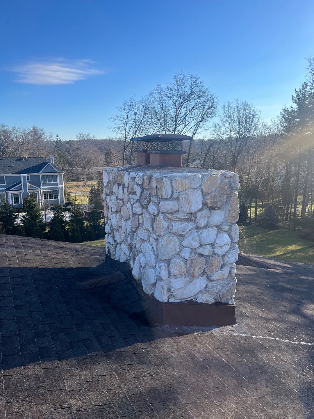 Chimney Repairs using Copper by CMNG LLC
