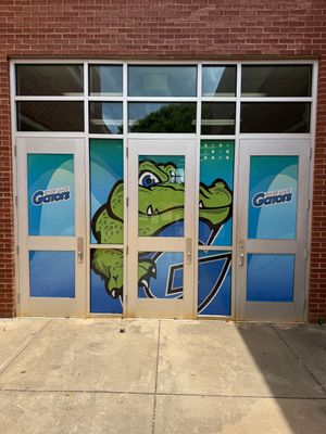 Rivergate Elementary - Window Safety Film Installation with Custom Graphics