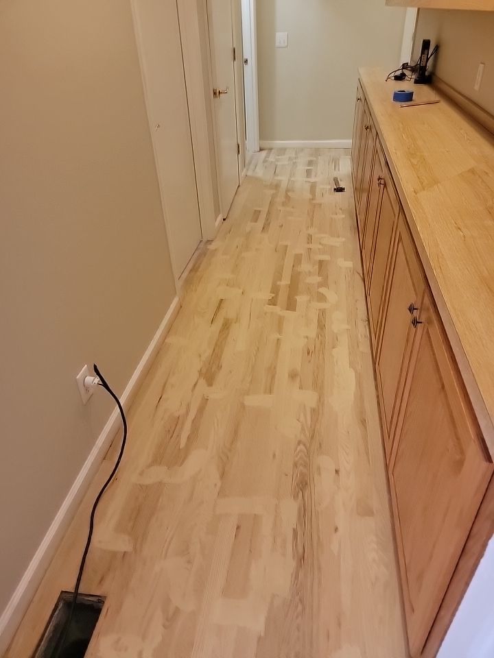 Red and White oak refinish with Duraseal Special Walnut Stain by Footprints Floors of Nashville