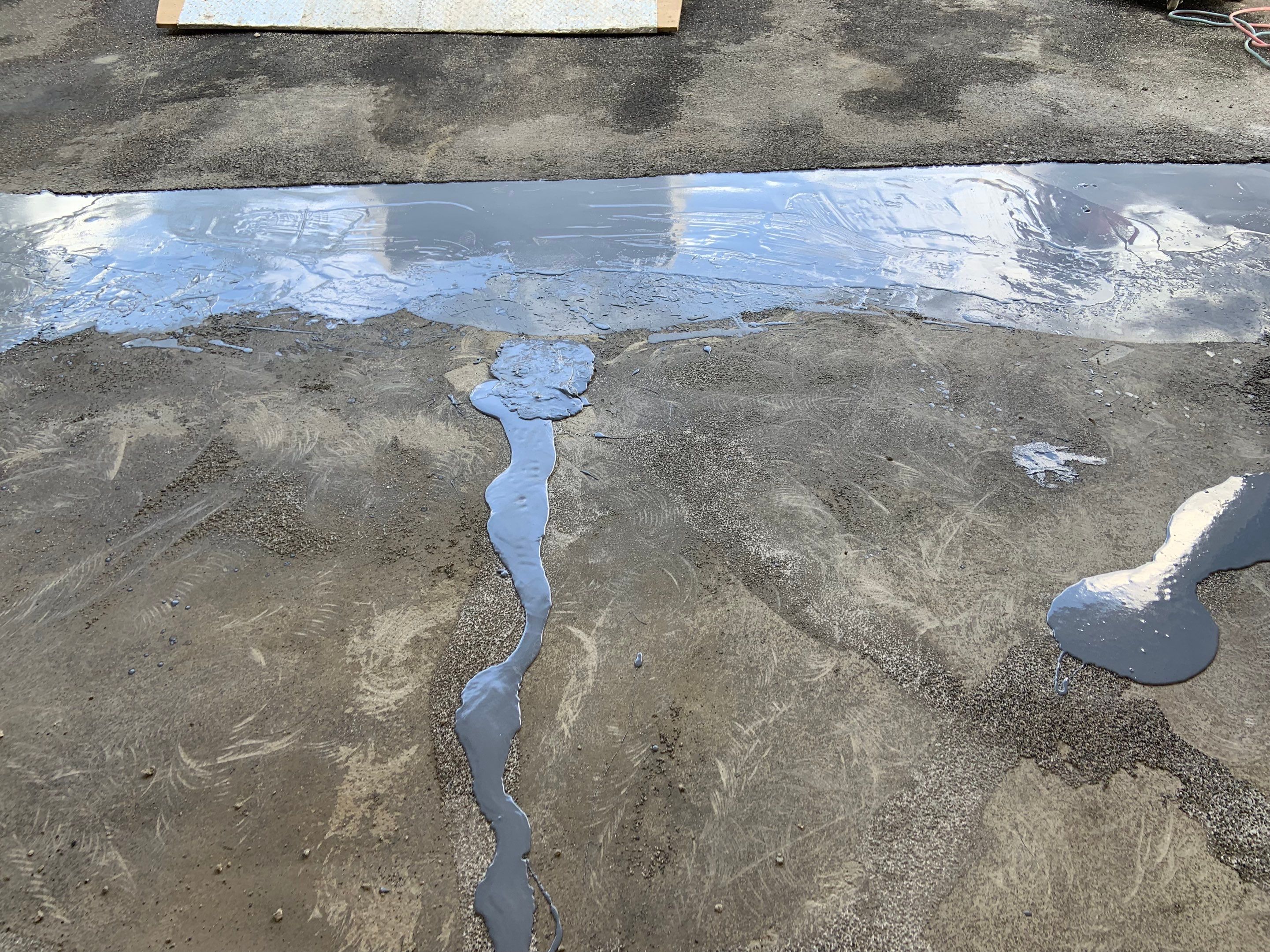 Garage Transformation using Domino for Garage and Pecan for Pool Deck by Croc Coatings, LLC