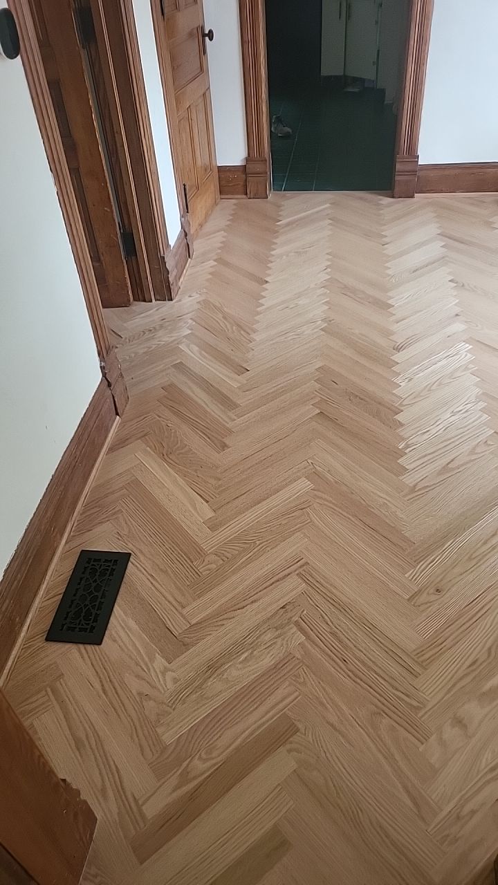 Historical herringbone by Ann Arbor Hardwoods 