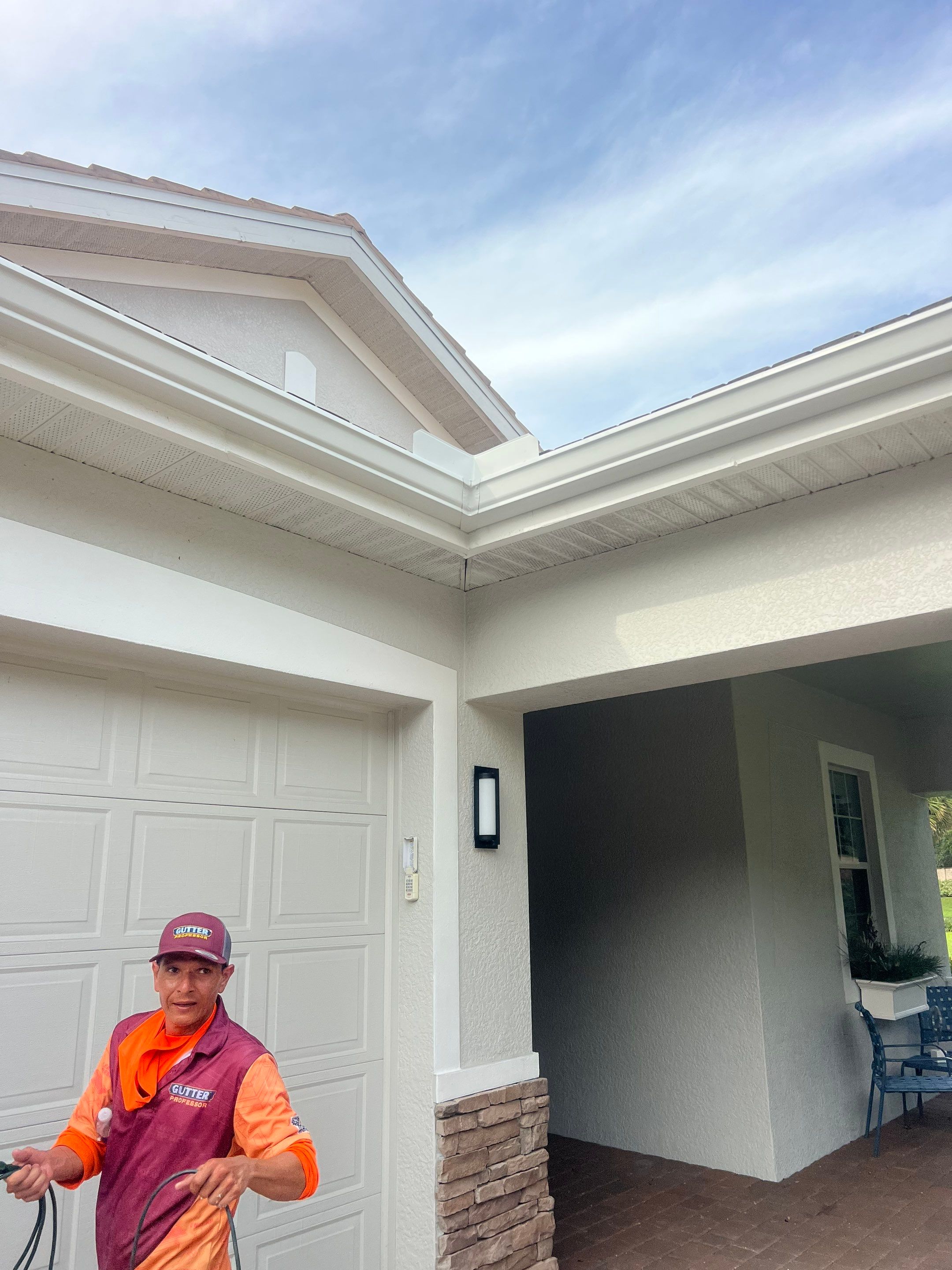 Upgraded Gutter System for Rain Protection in Fort Myers FL by Gutter Professors
