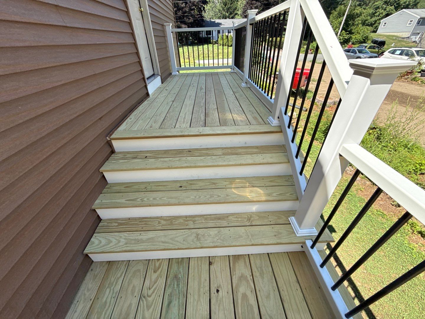 Custom Pressure-Treated Deck and Accessible Ramp Installation in York by Sensible Home Solutions