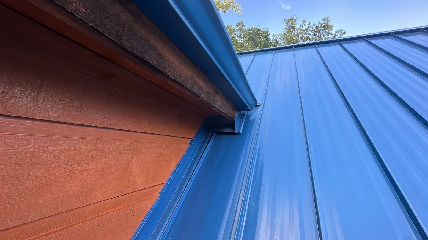 Residential Roofing Installation using Standing Seam Metal - Gallery Blue by RoofX 